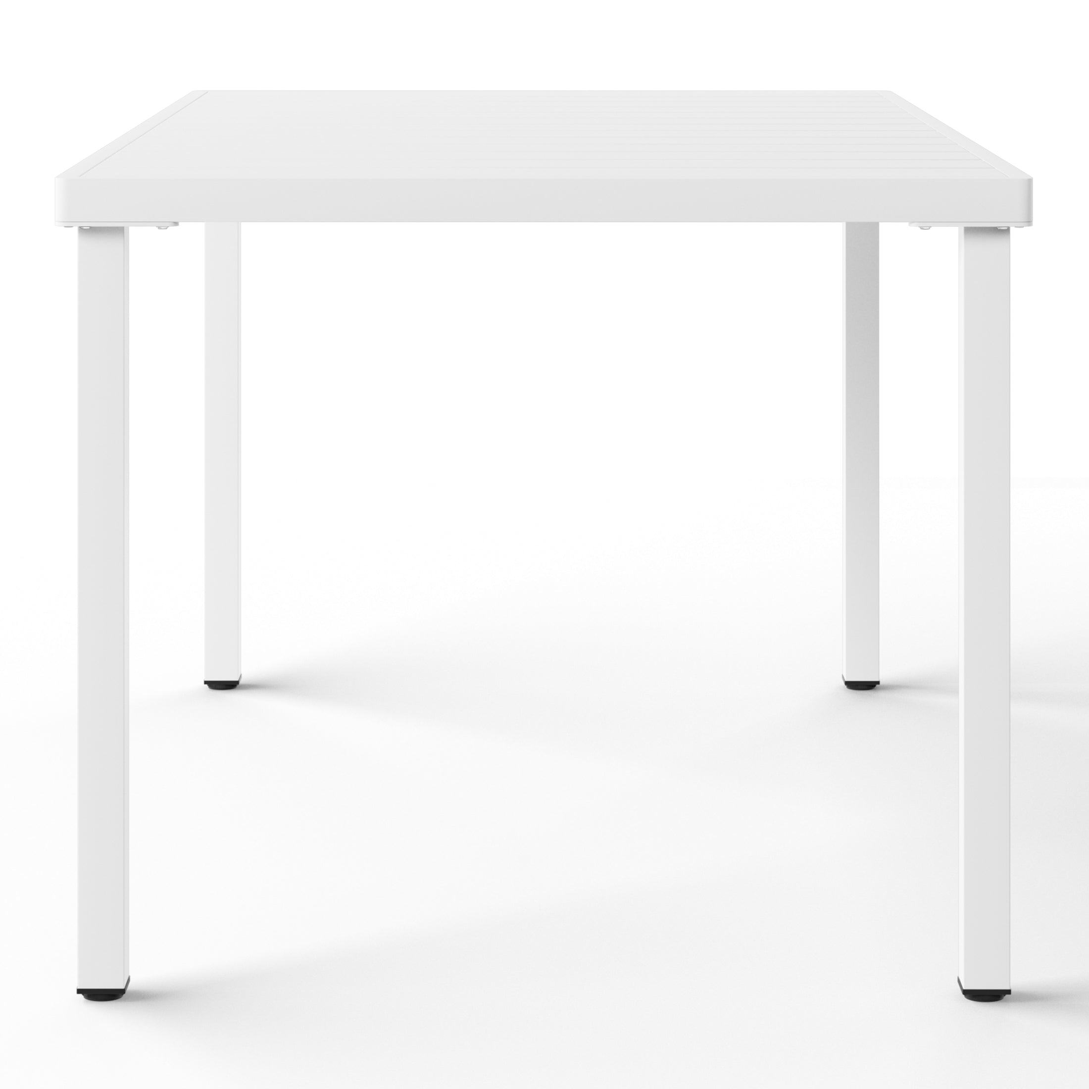 Sunshine 59" Iron Metal Outdoor Rectangular Patio Dining Table For 6