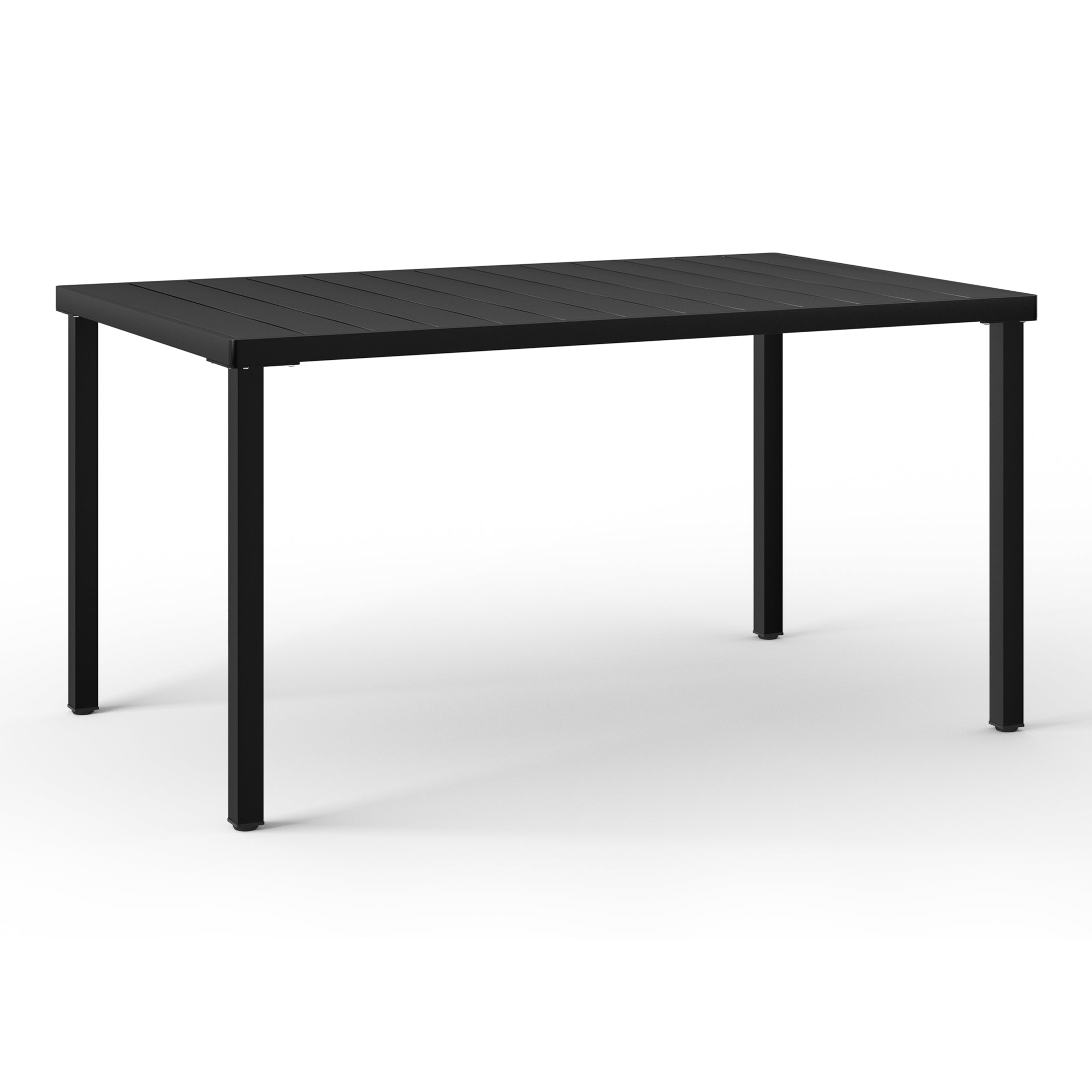 Sunshine 59" Iron Metal Outdoor Rectangular Patio Dining Table For 6