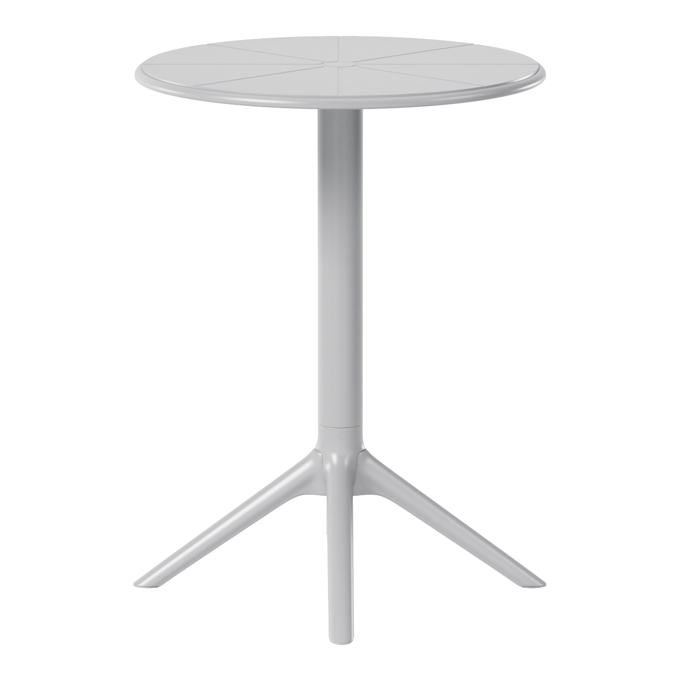 Sunshine 23.5" Outdoor Polypropylene Resin Round Patio Bistro Dining Table for 2