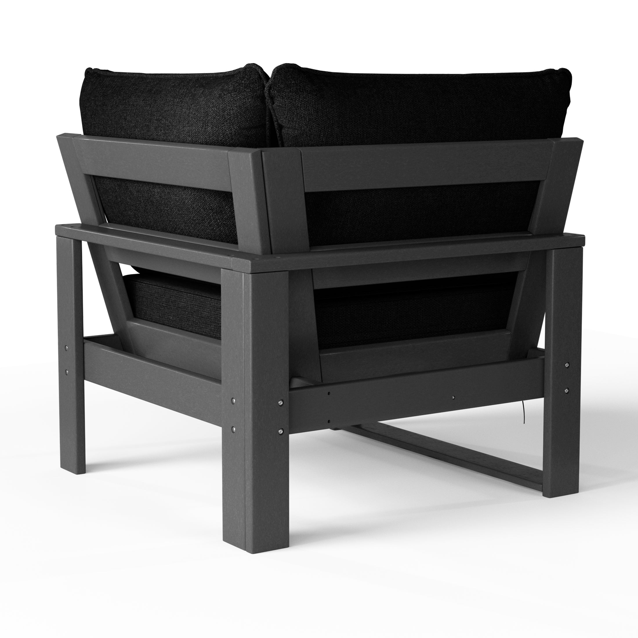 Rockaway Outdoor HDPE Sectional Corner Sofa Seat with Water-Proof Cushions