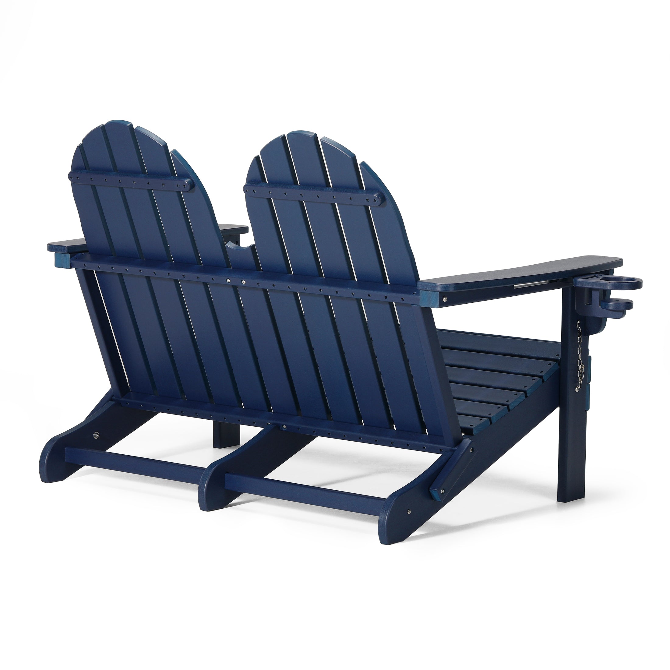 Savannah Outdoor Patio 49" HDPE Folding Adirondack Garden Bench