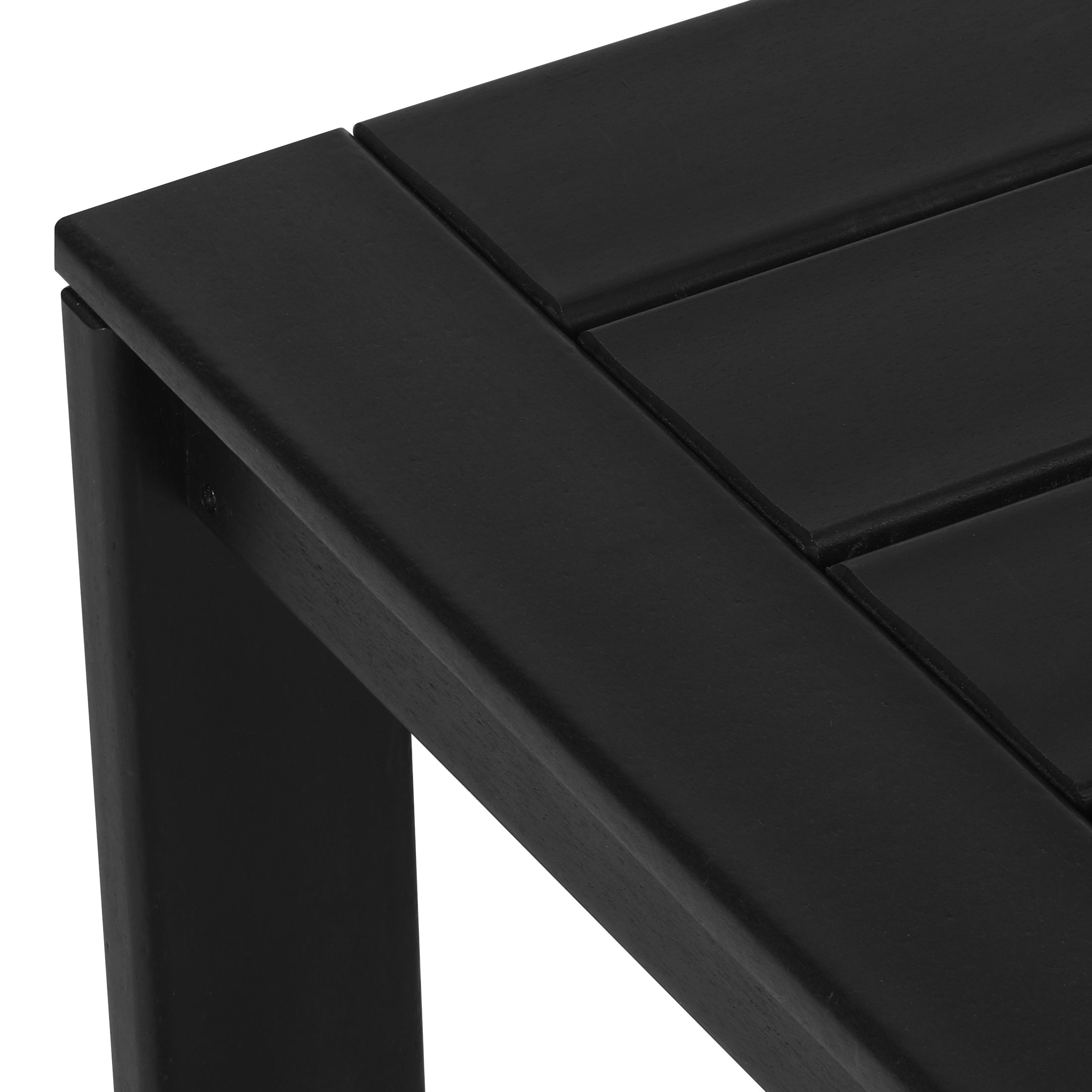 Rockaway Modern Outdoor HDPE Rectangle Patio Side Table
