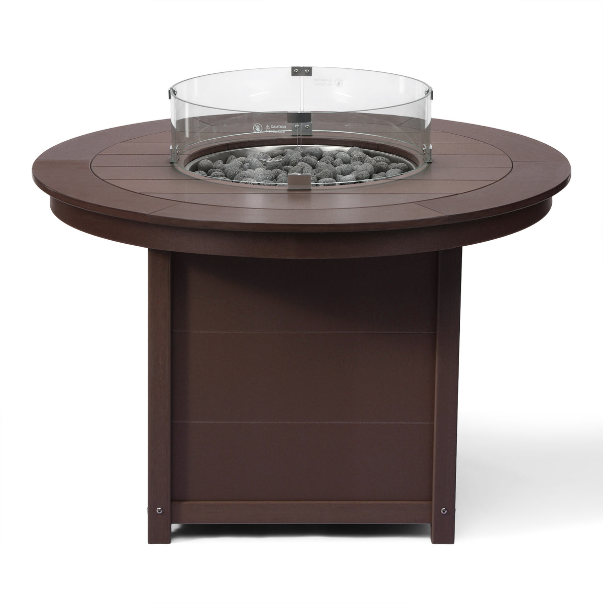 Sol 47" Modern Outdoor Patio Propane Gas Round Fire Pit Table