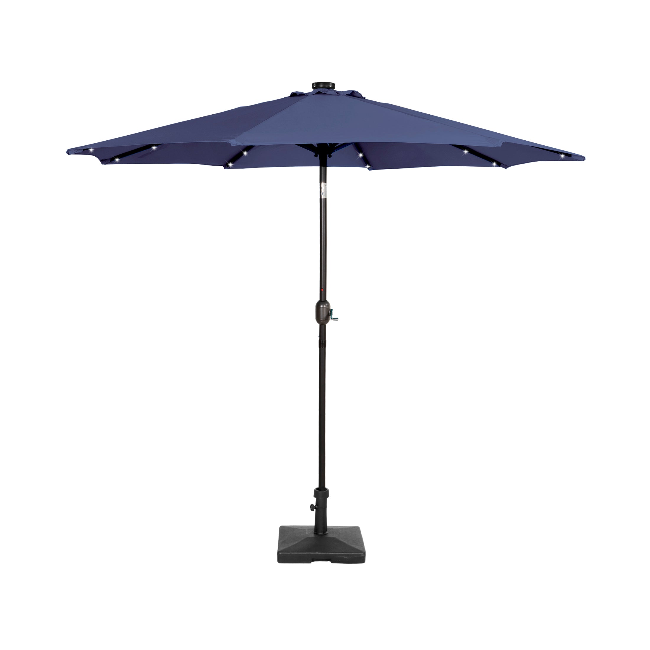 Westlake 9 ft. Patio Solar Power LED lights Market Umbrella with 50 lbs concrete weight base kit