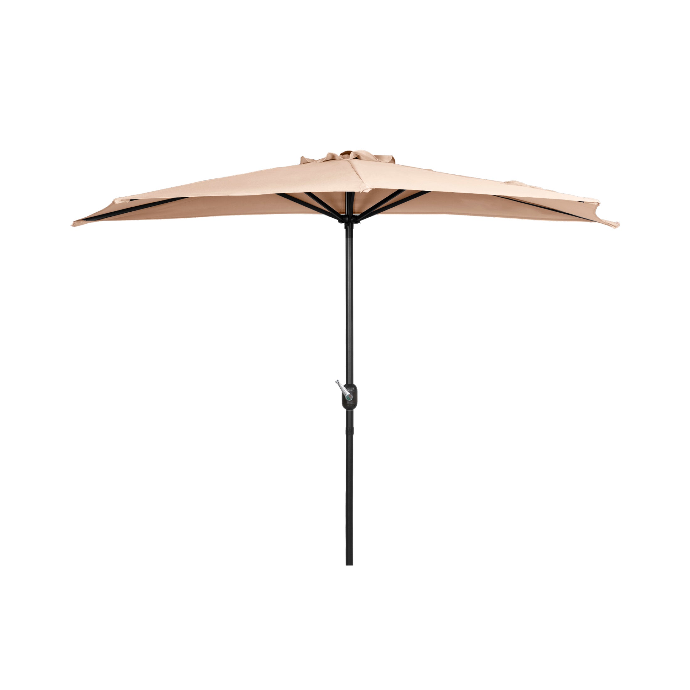 Easton 9 ft. Aluminum Half Market Crank Lift Patio Umbrella