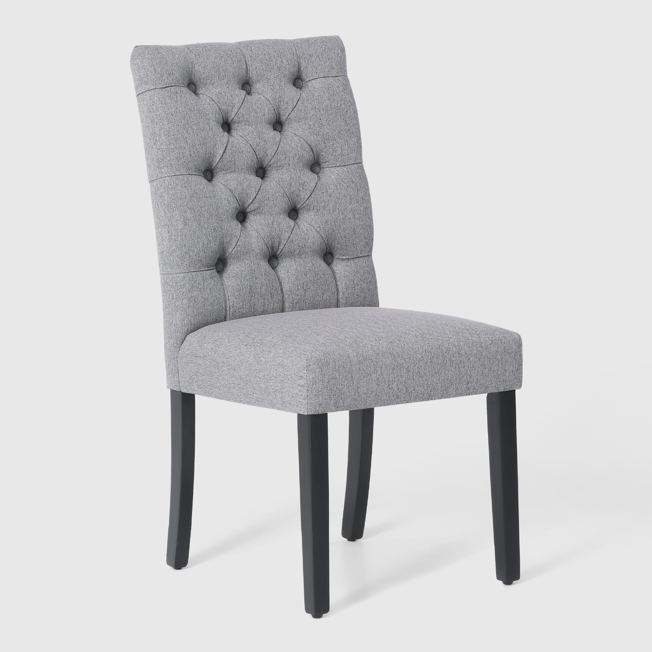 Bellmount Linen fabric tufted upholstered side chair