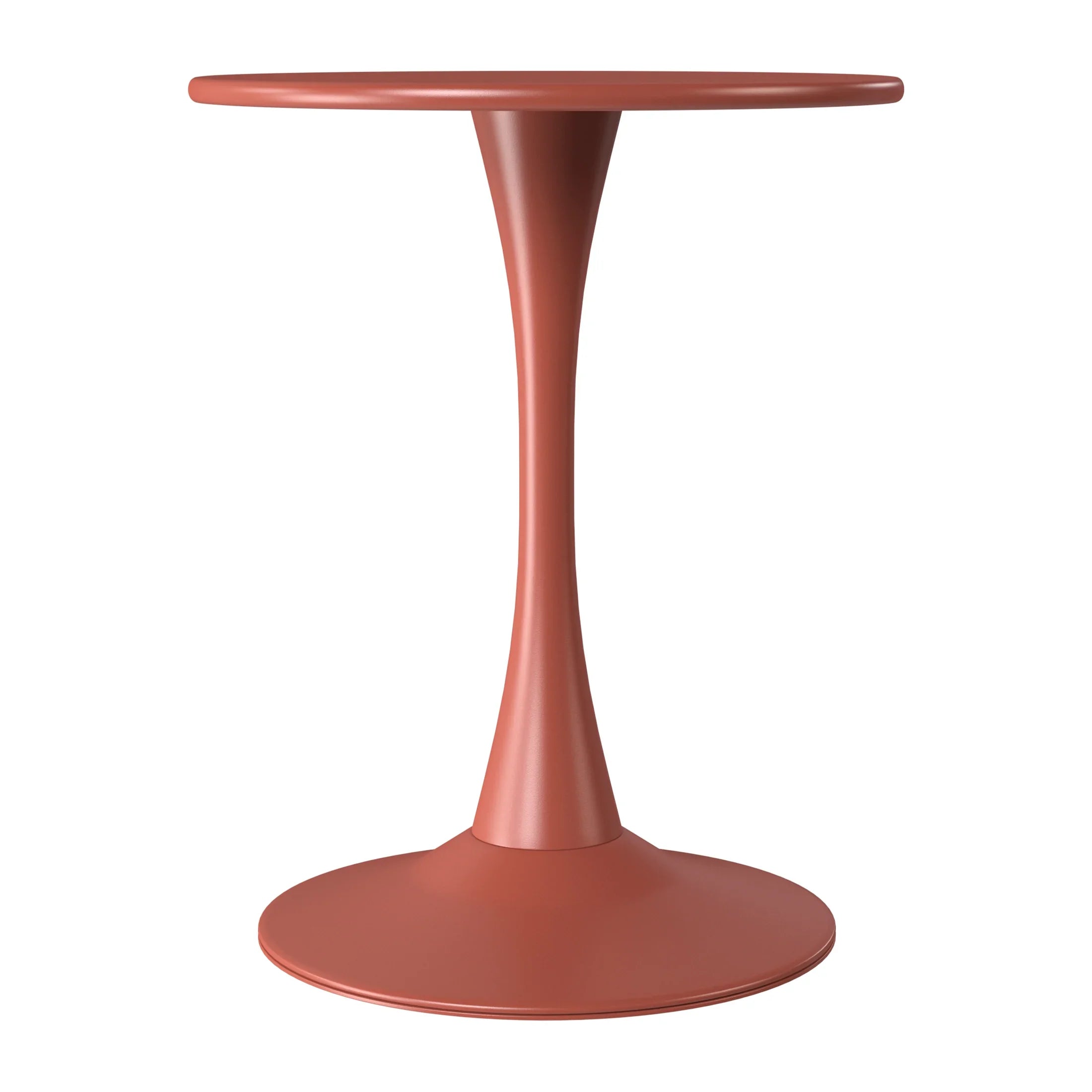 Sunshine 3-Piece Round Metal Bistro Dining Table Set And Stackable Resin Patio Dining Arm Chairs