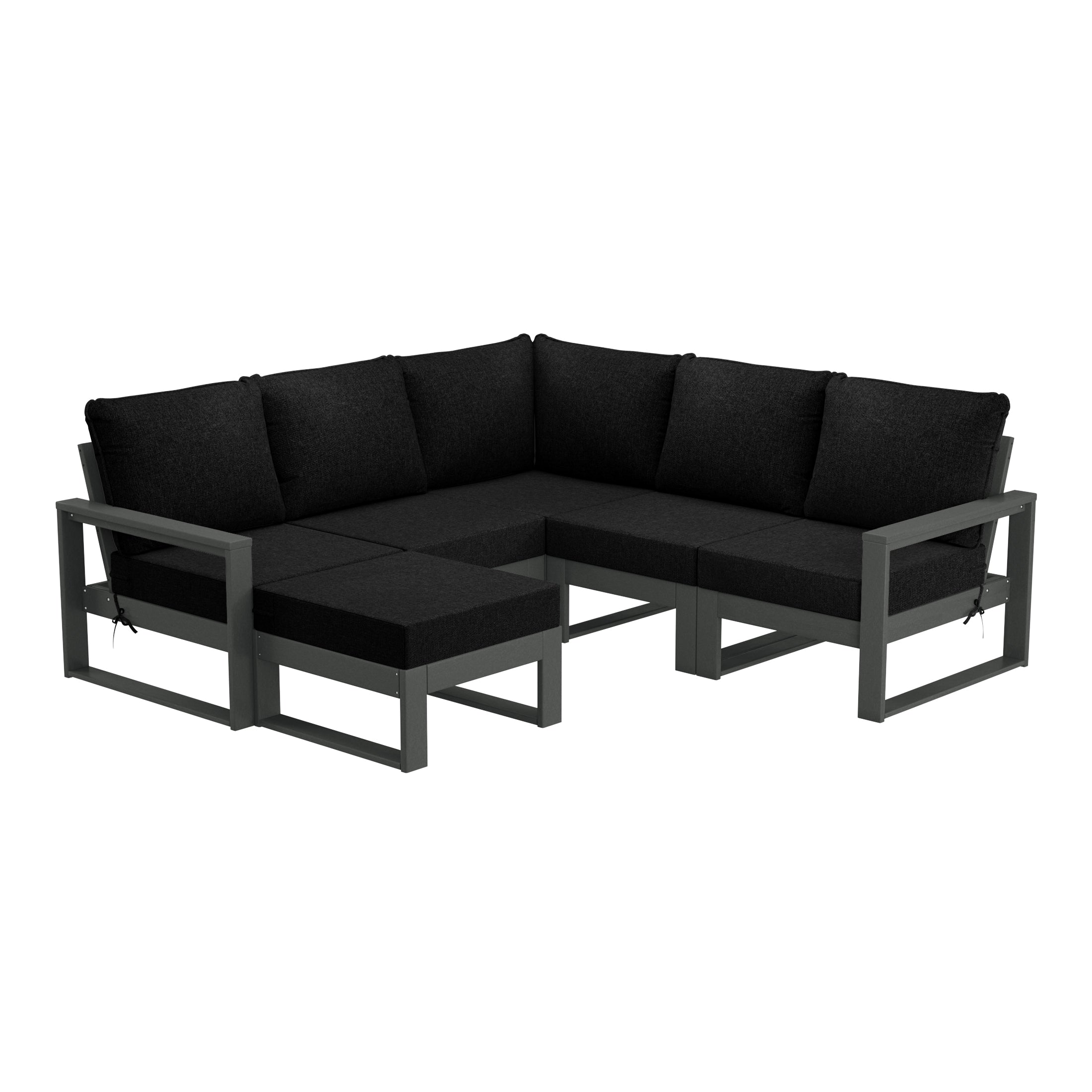 Rockaway 6-Piece Outdoor Patio Corner Sectional Sofa Conversation Set