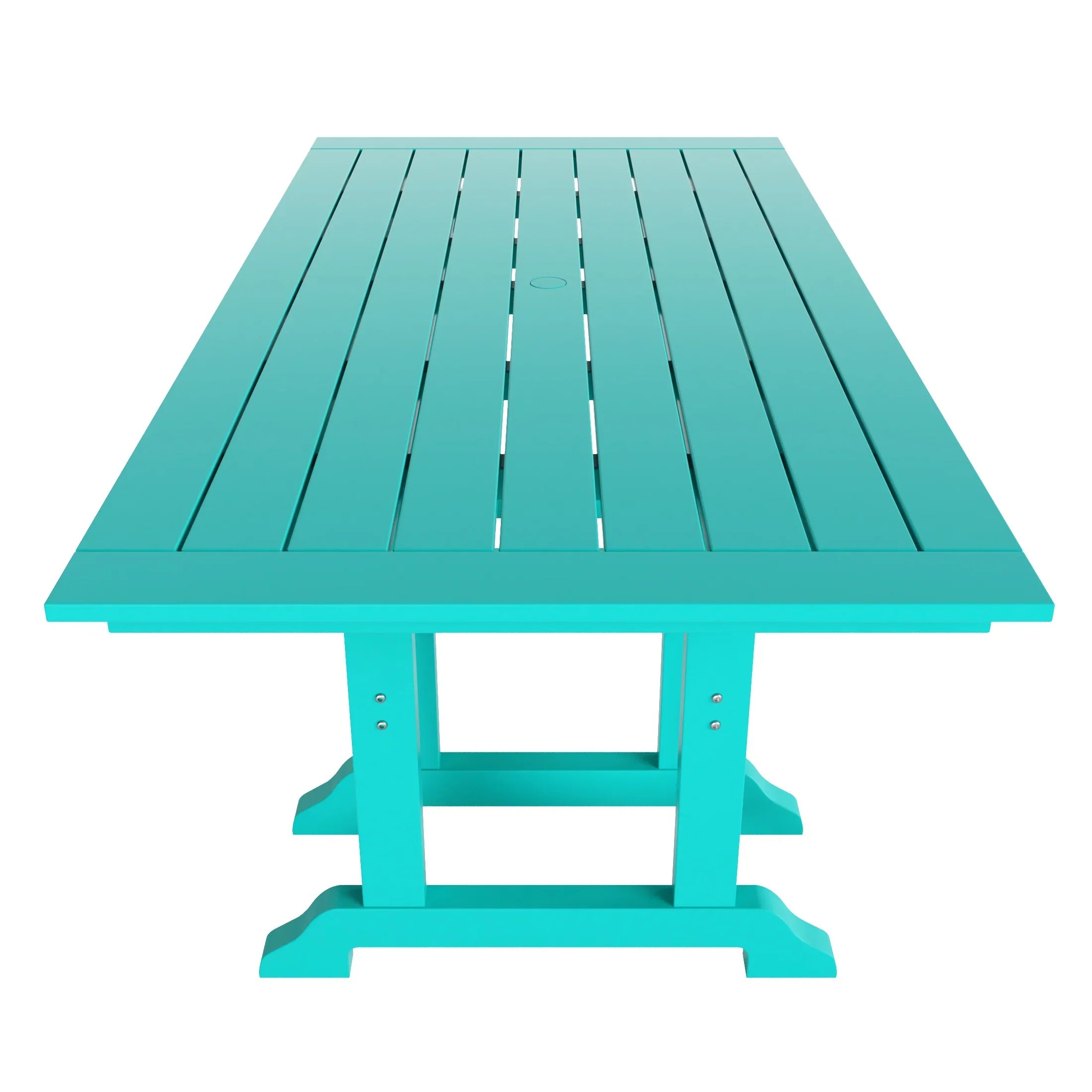 Paradise 6-Piece HDPE Outdoor Rectangle Dining Patio Table and Chairs Set