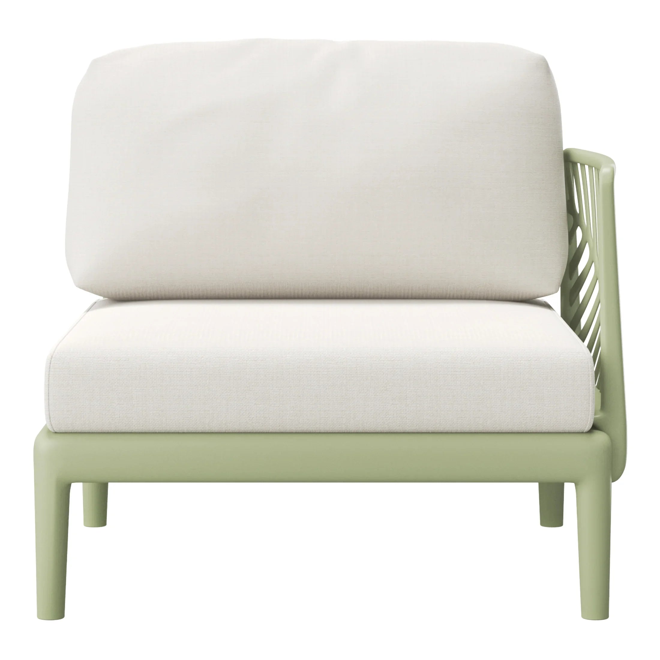 Sunshine Modern Polypropylene Resin 3 Seat Outdoor Patio Sofa