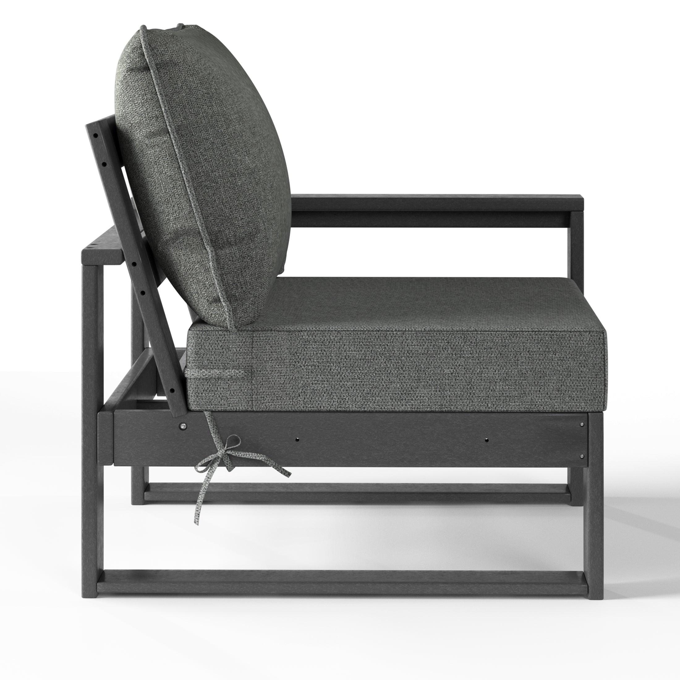 Rockaway Outdoor Patio HDPE Right Arm Facing Sectional Corner Chair with Patio Cushions