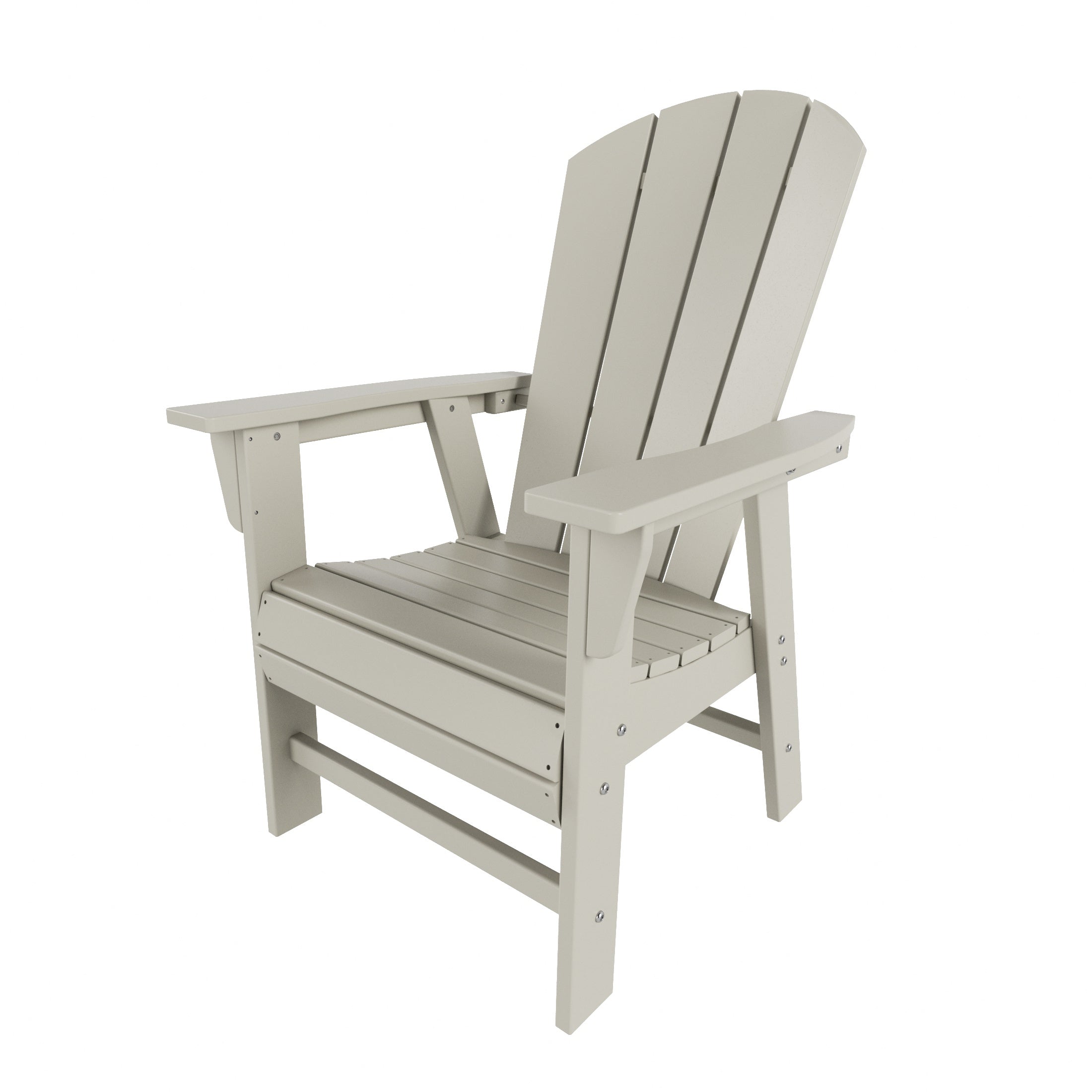 Paradise Outdoor Patio HDPE Plastic Adirondack Dining Chair