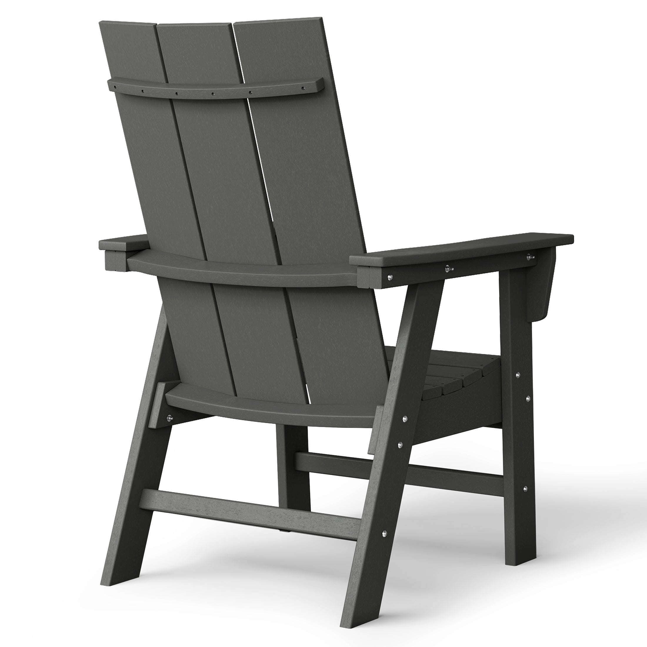 Palms Outdoor Patio HDPE Plastic Modern Adirondack Dining Chairs (Set of 2)