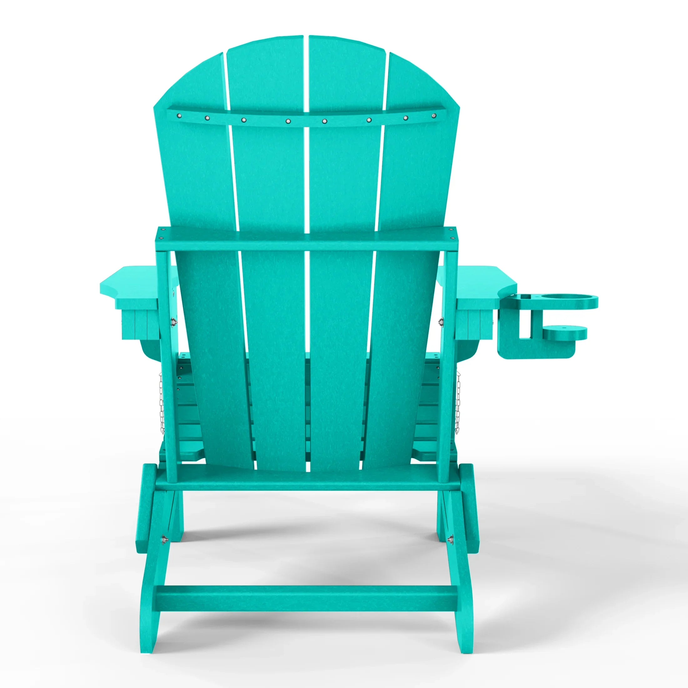 Paradise Folding Adjustable Adirondack Chair with Retractable Ottoman and Cup Holder (Set of 2)