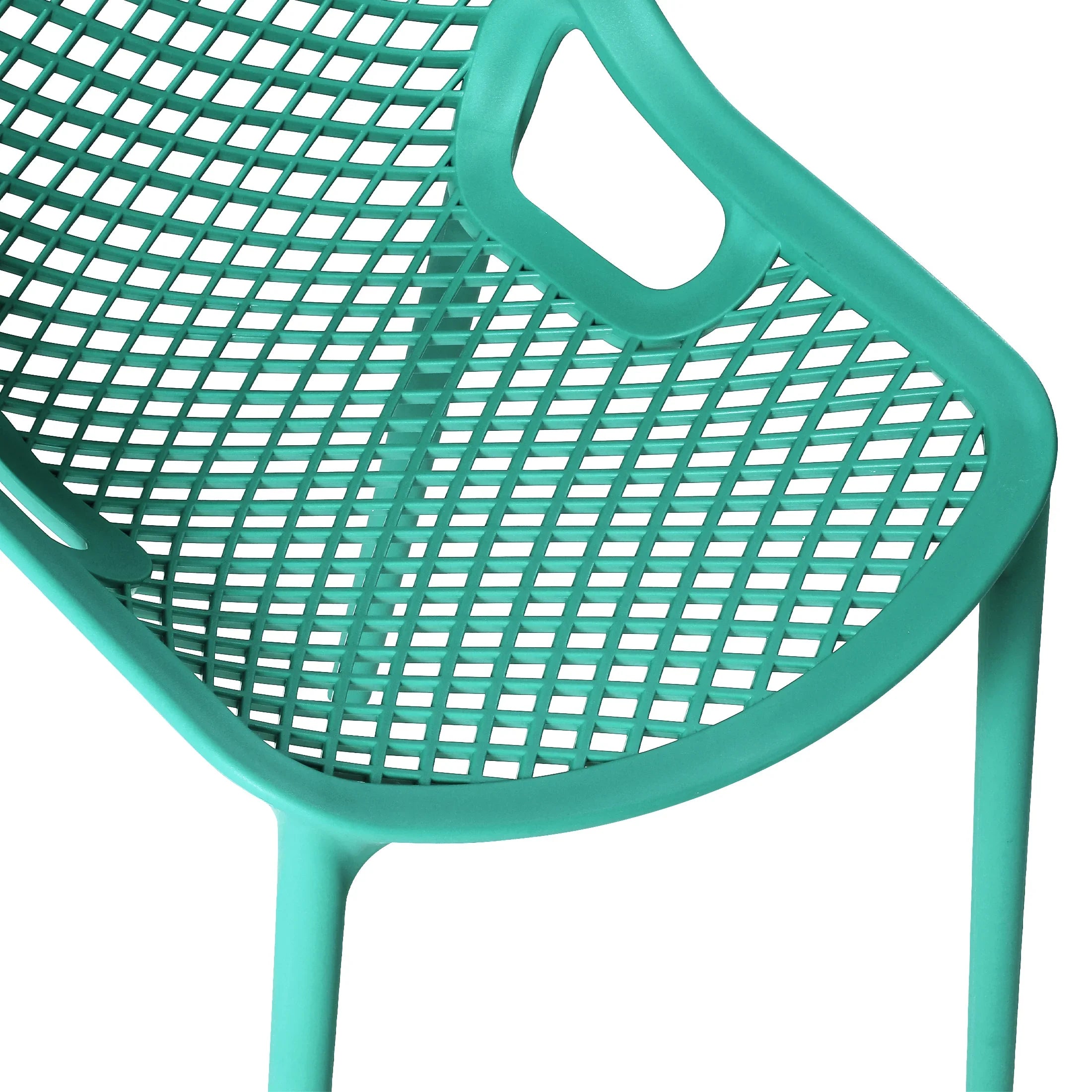 Sunshine Outdoor Stackable Modern Plastic Dining Chairs (Set of 2)
