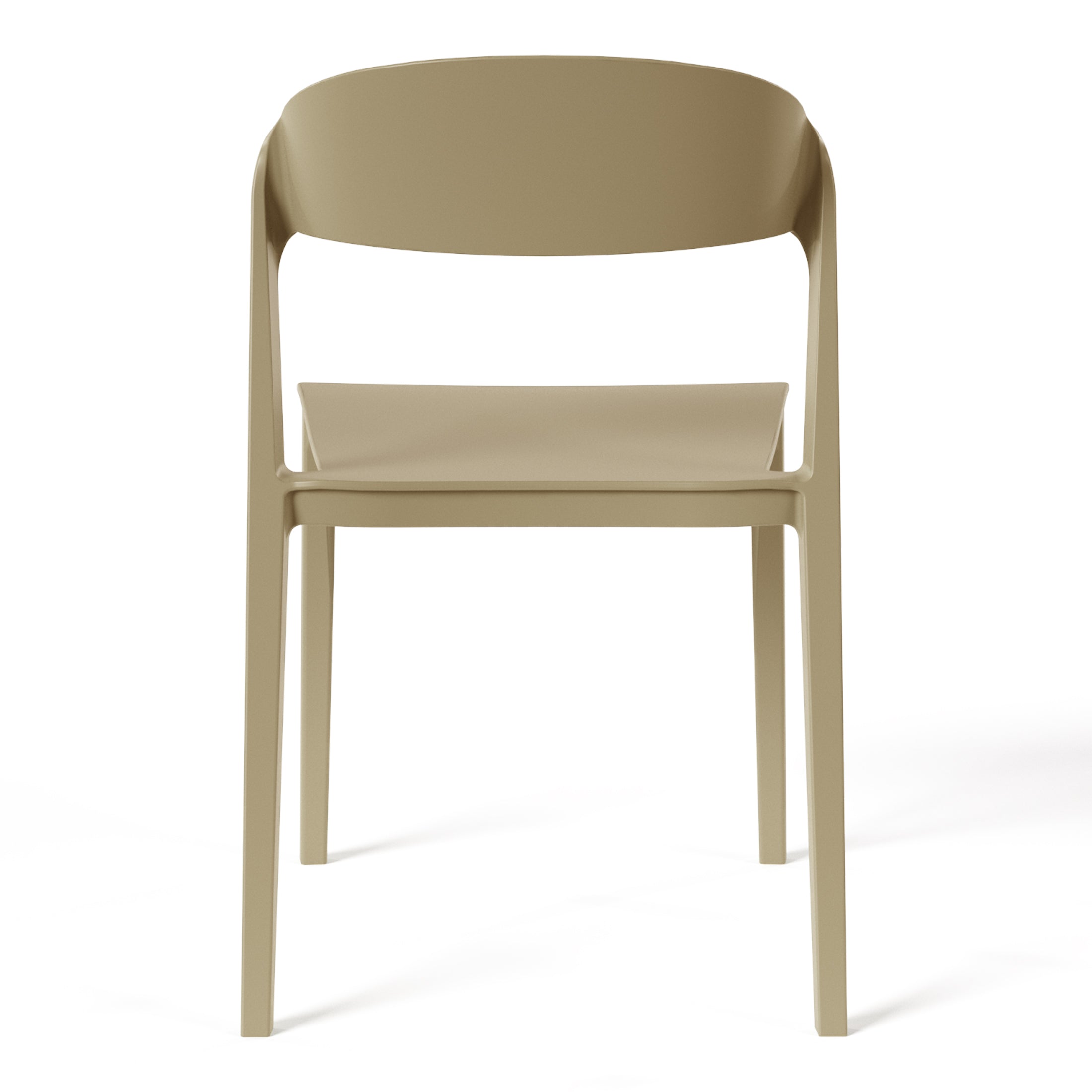 Sunshine Outdoor Modern Stackable Plastic Patio Bistro Dining Side Chairs (Set of 2)