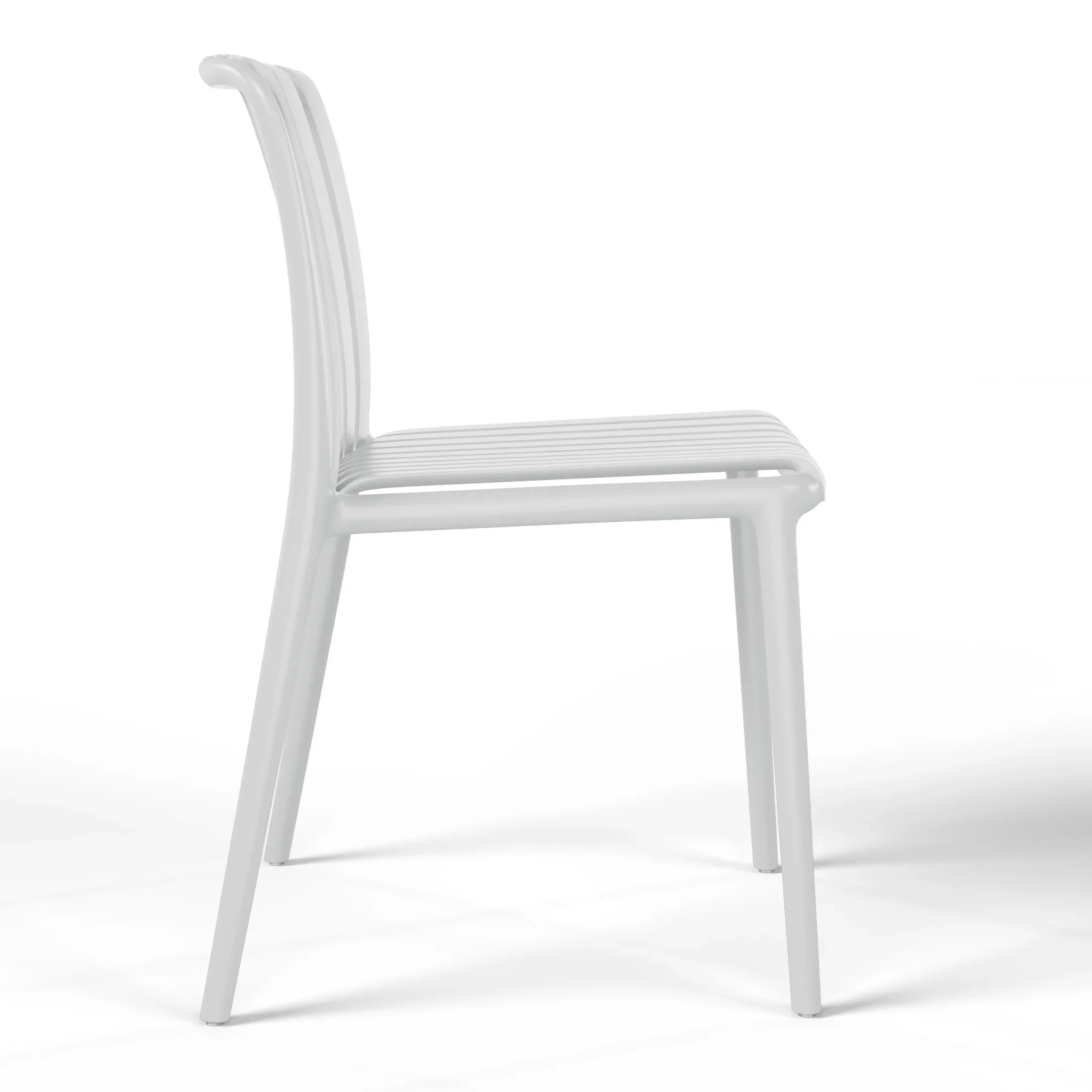 Sunshine Outdoor Stackable Polypropylene Plastic Dining Side Chairs (Set of 2)