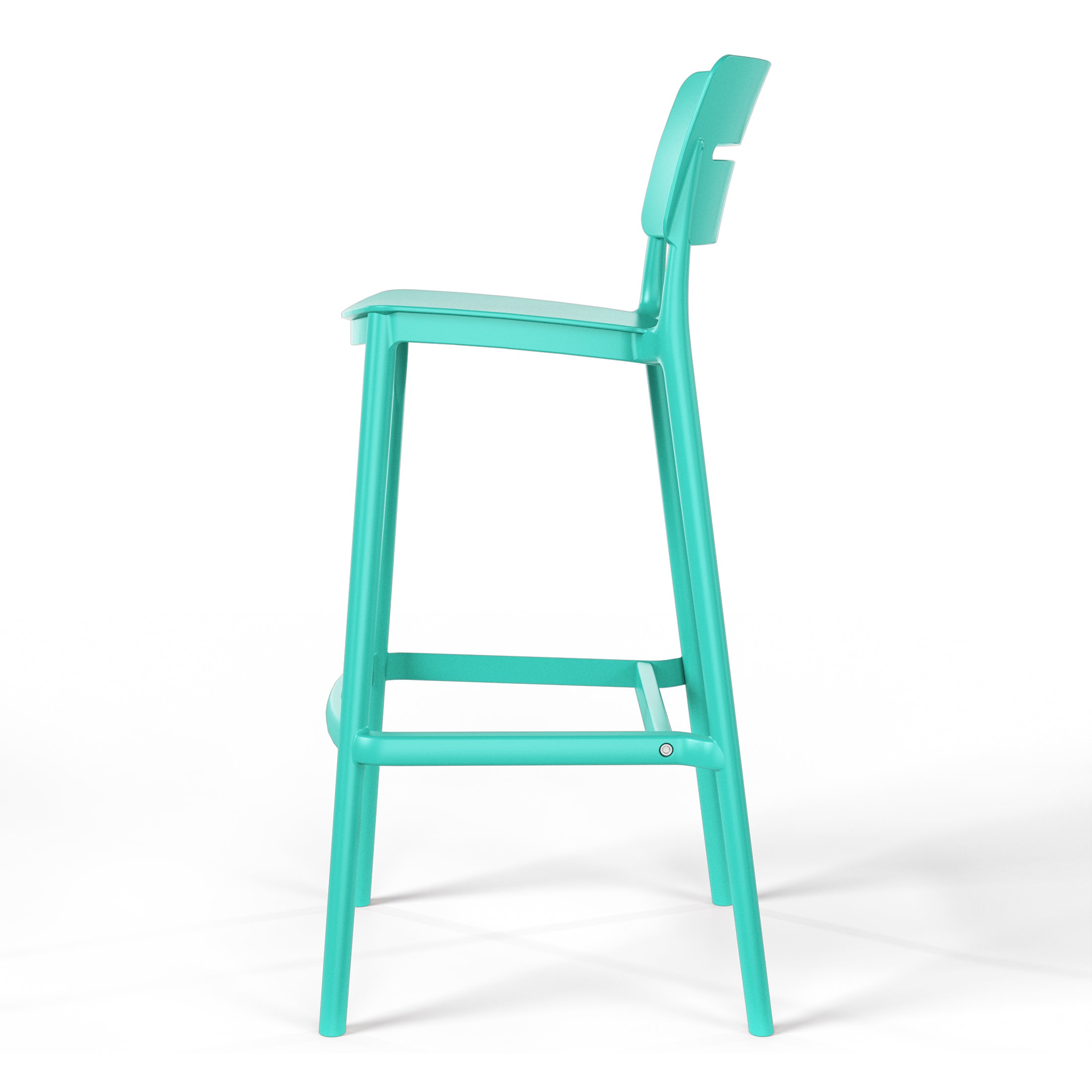 Sunshine Stackable Polypropylene Resin Plastic Outdoor Patio Bar Stools (Set of 2)