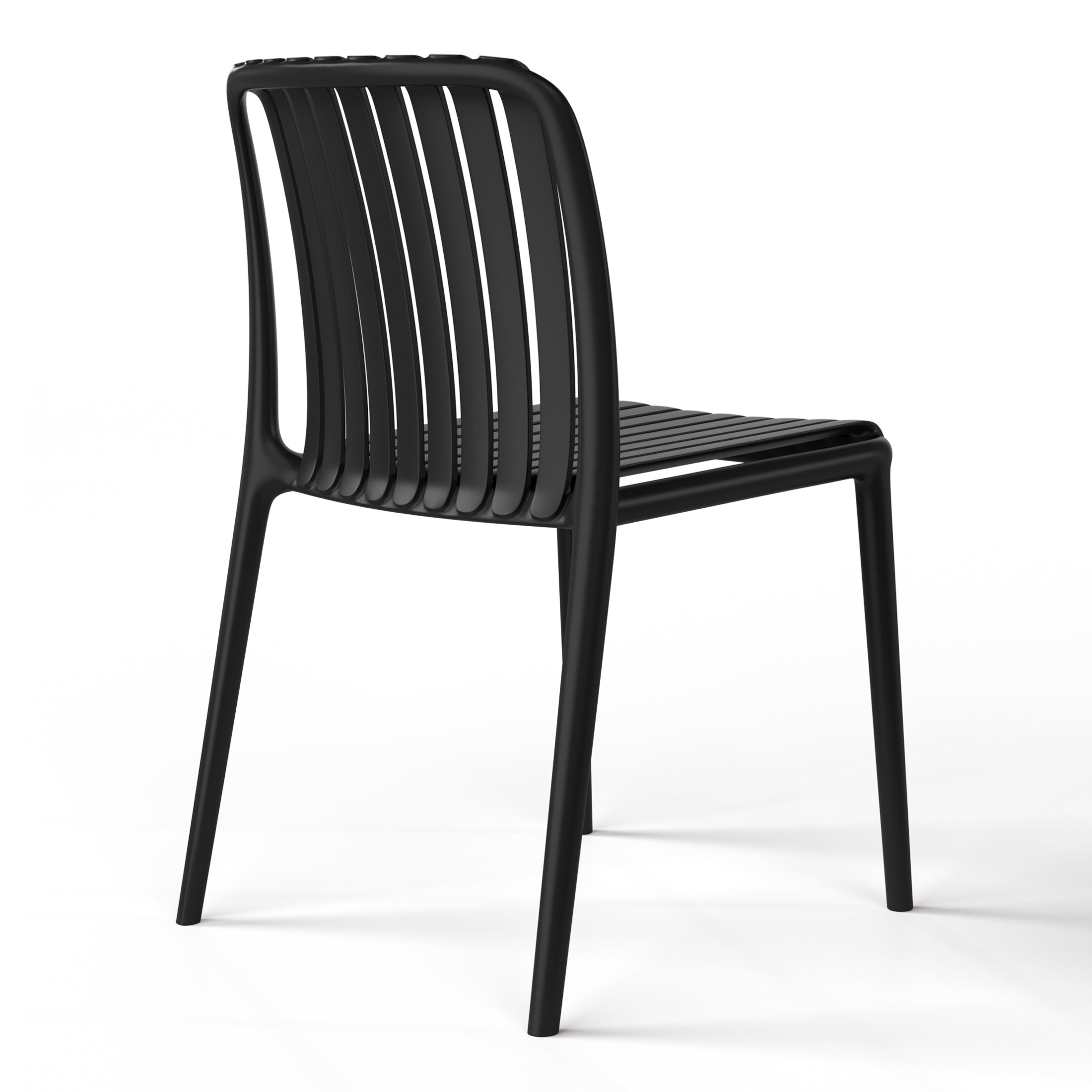 Sunshine Outdoor Stackable Polypropylene Plastic Dining Side Chairs (Set of 2)