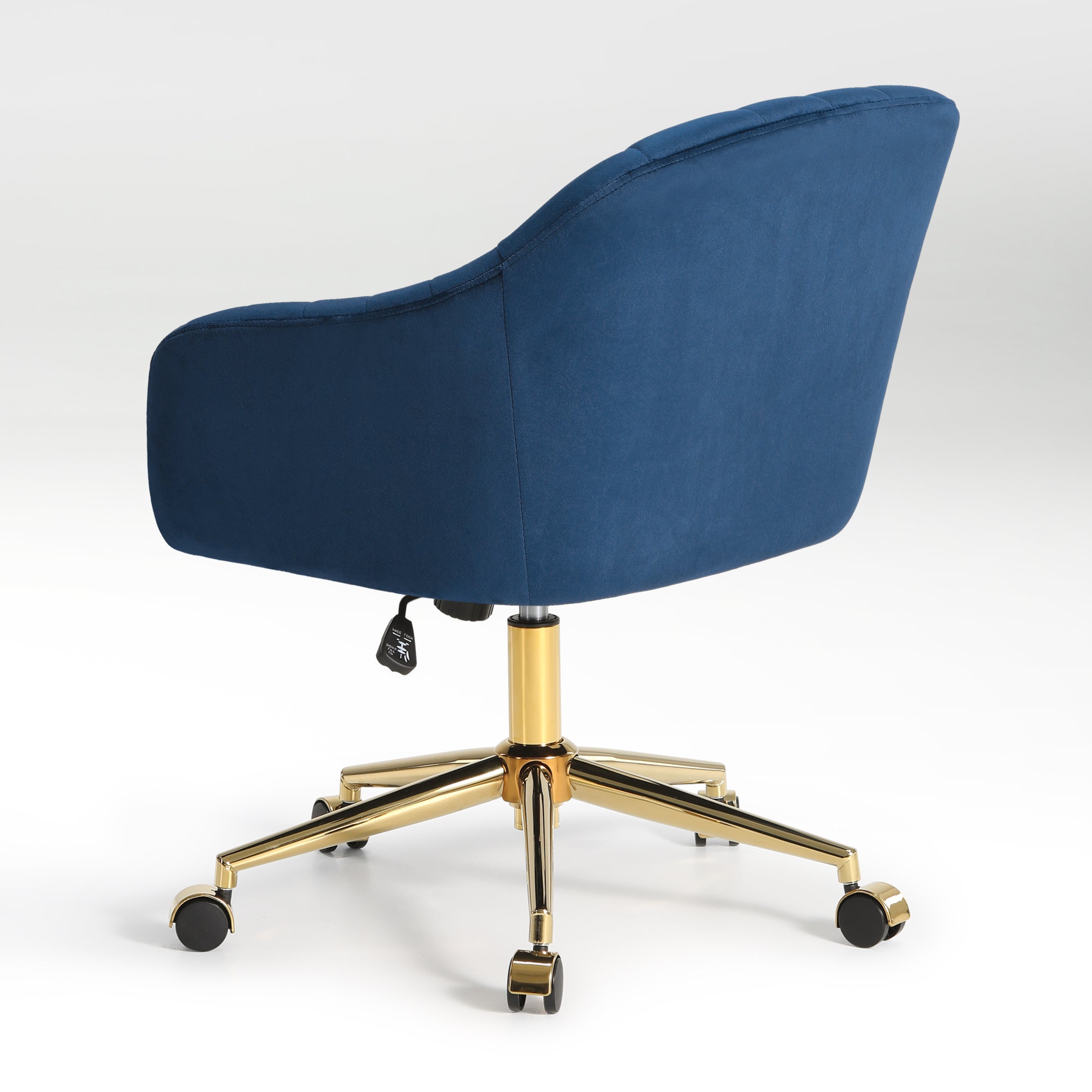Alaia Upholstered Velvet Swivel Vanity Office Chair With Wheels