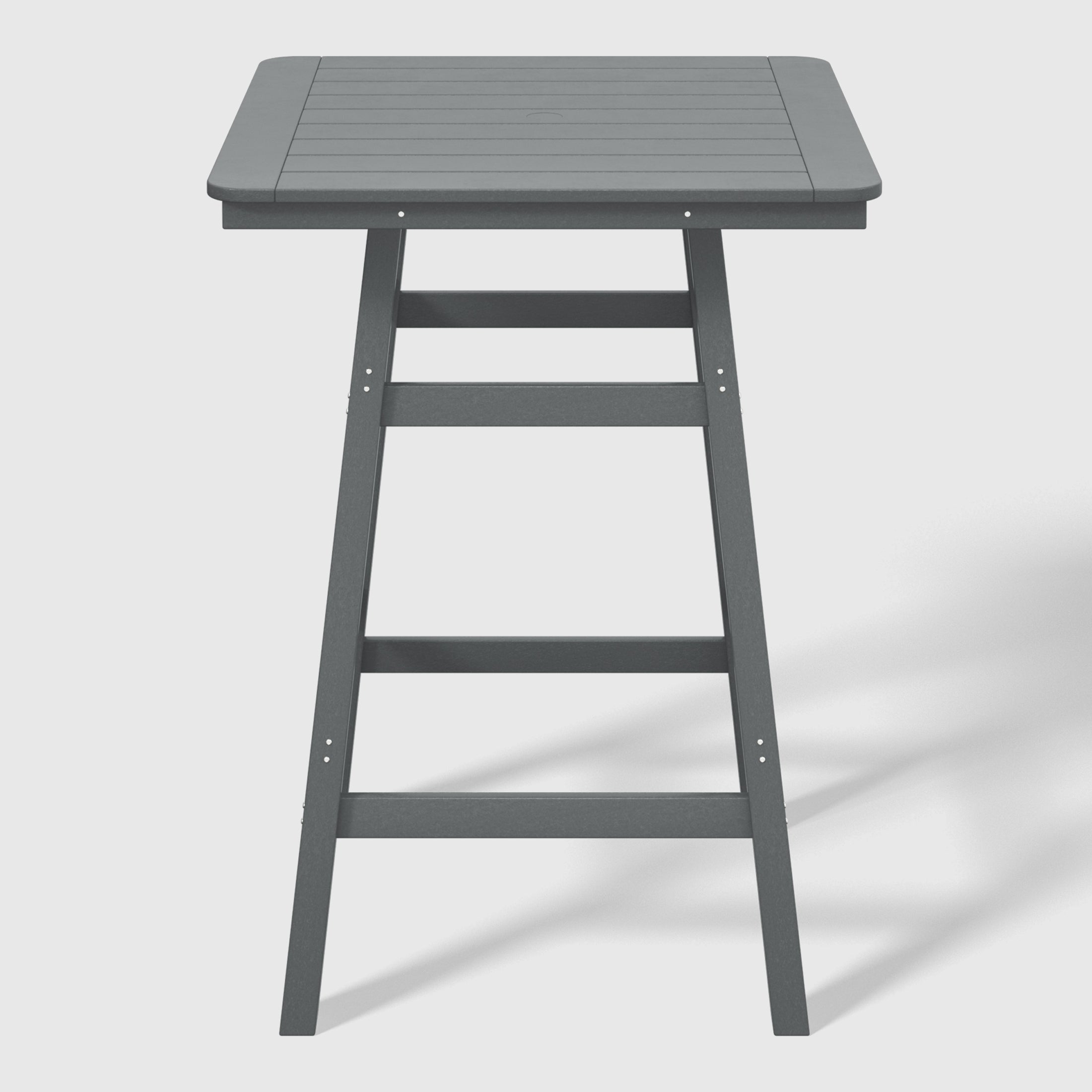 Paradise 30" Square Outdoor Patio Bistro Bar Table With Umbrella Hole