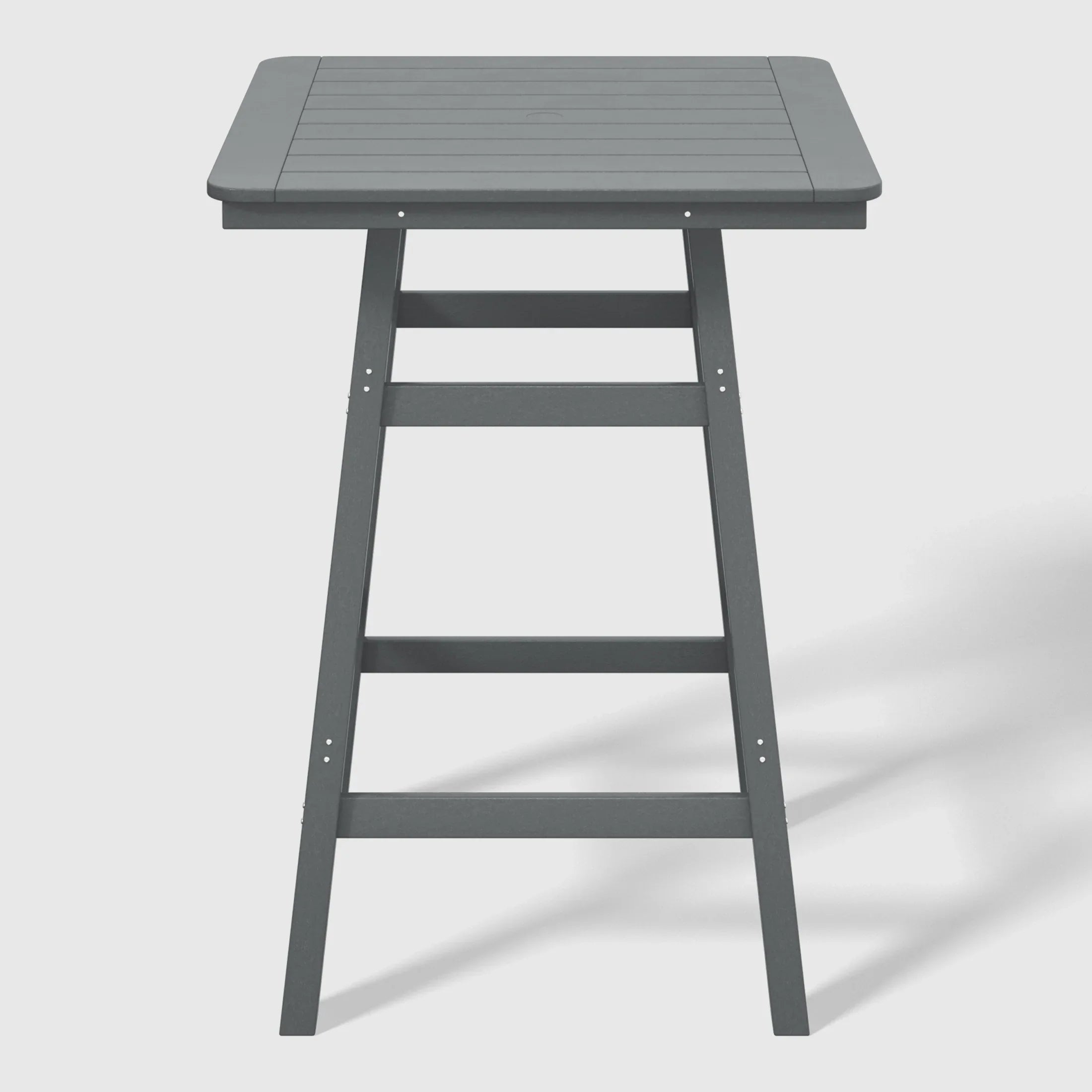 Paradise 30" Square Outdoor Patio Bistro Bar Table With Umbrella Hole