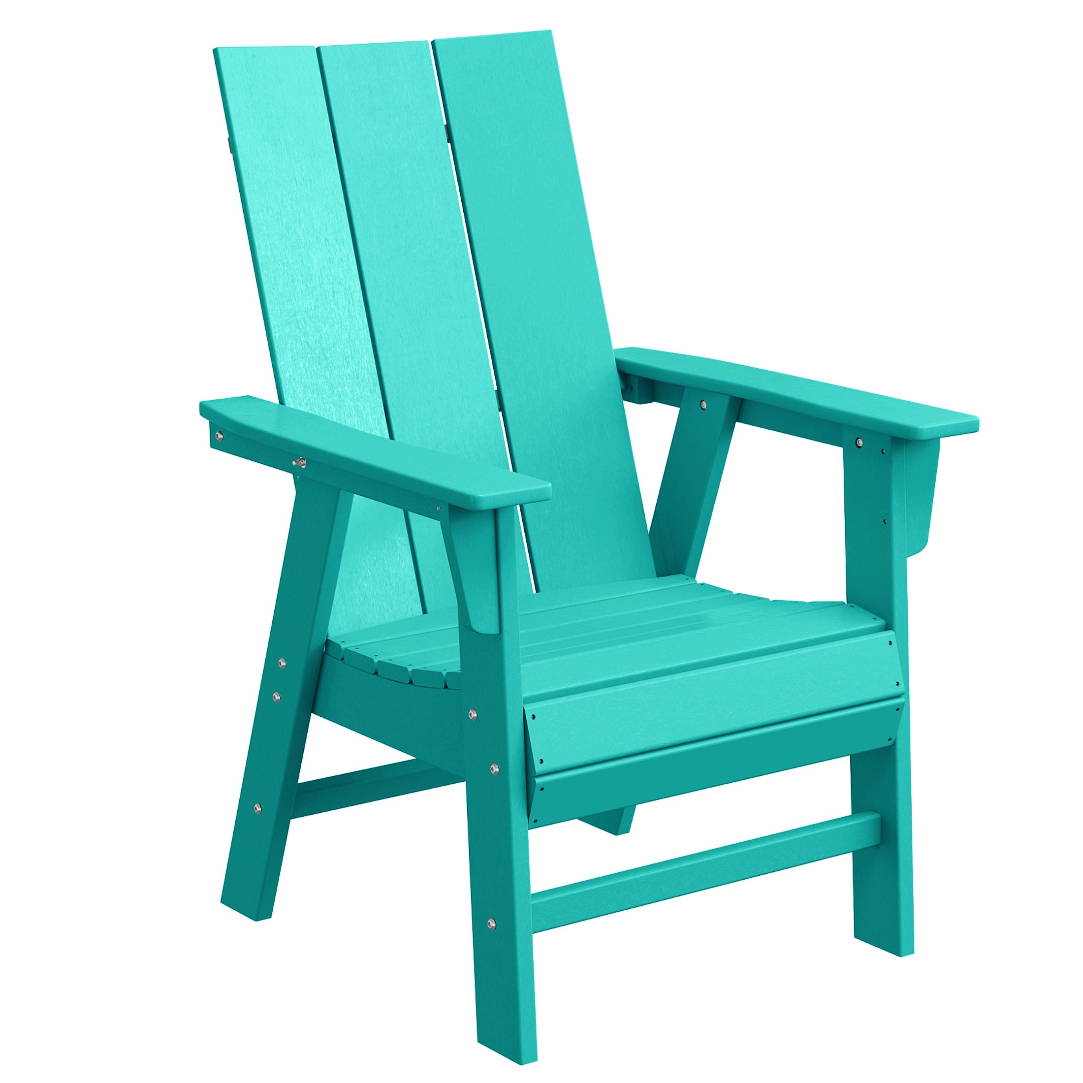 Palms Outdoor Patio HDPE Plastic Modern Adirondack Dining Chair