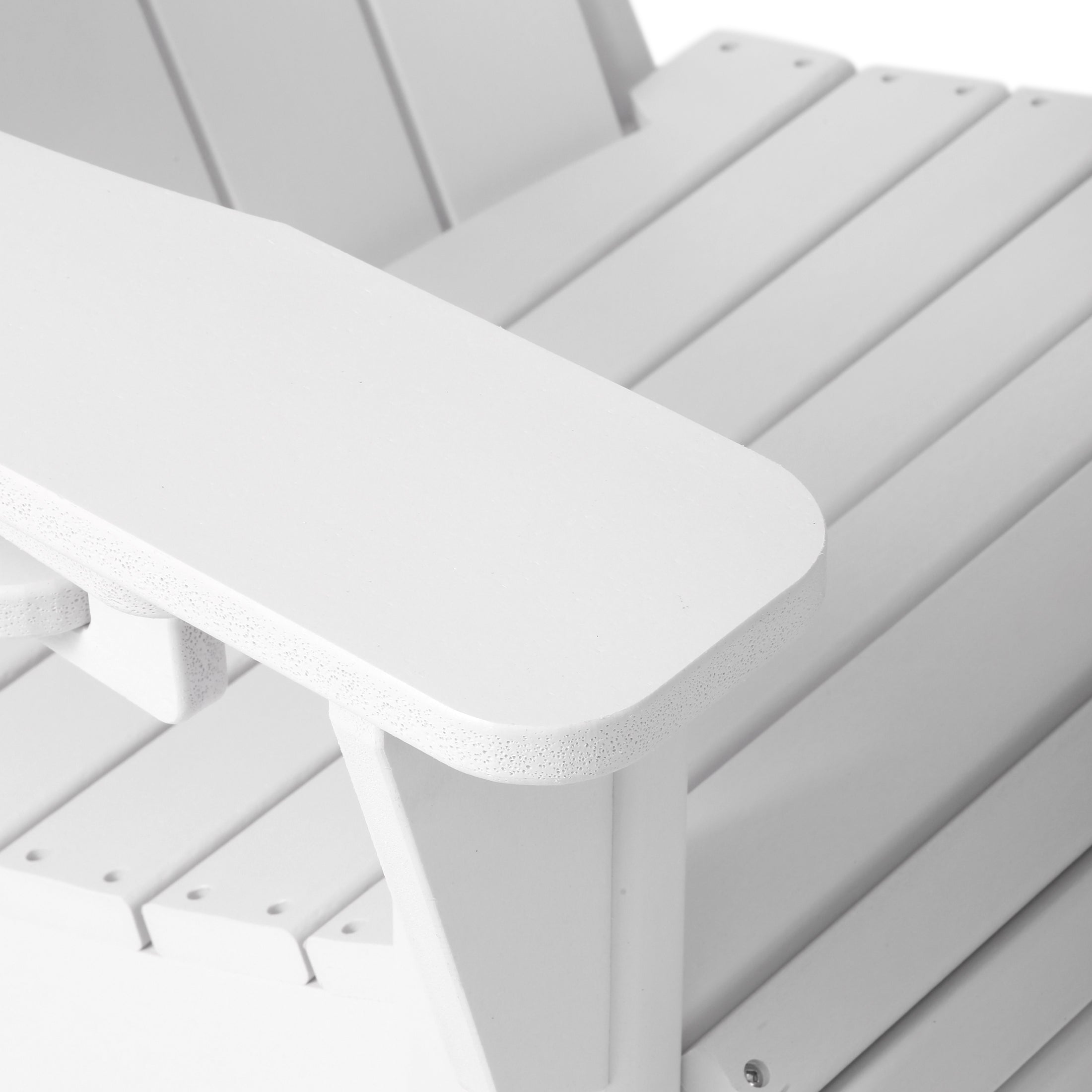 Lakeview 3-Piece Outdoor Patio HDPE Adirondack Chair With Cup Holder and Table Set