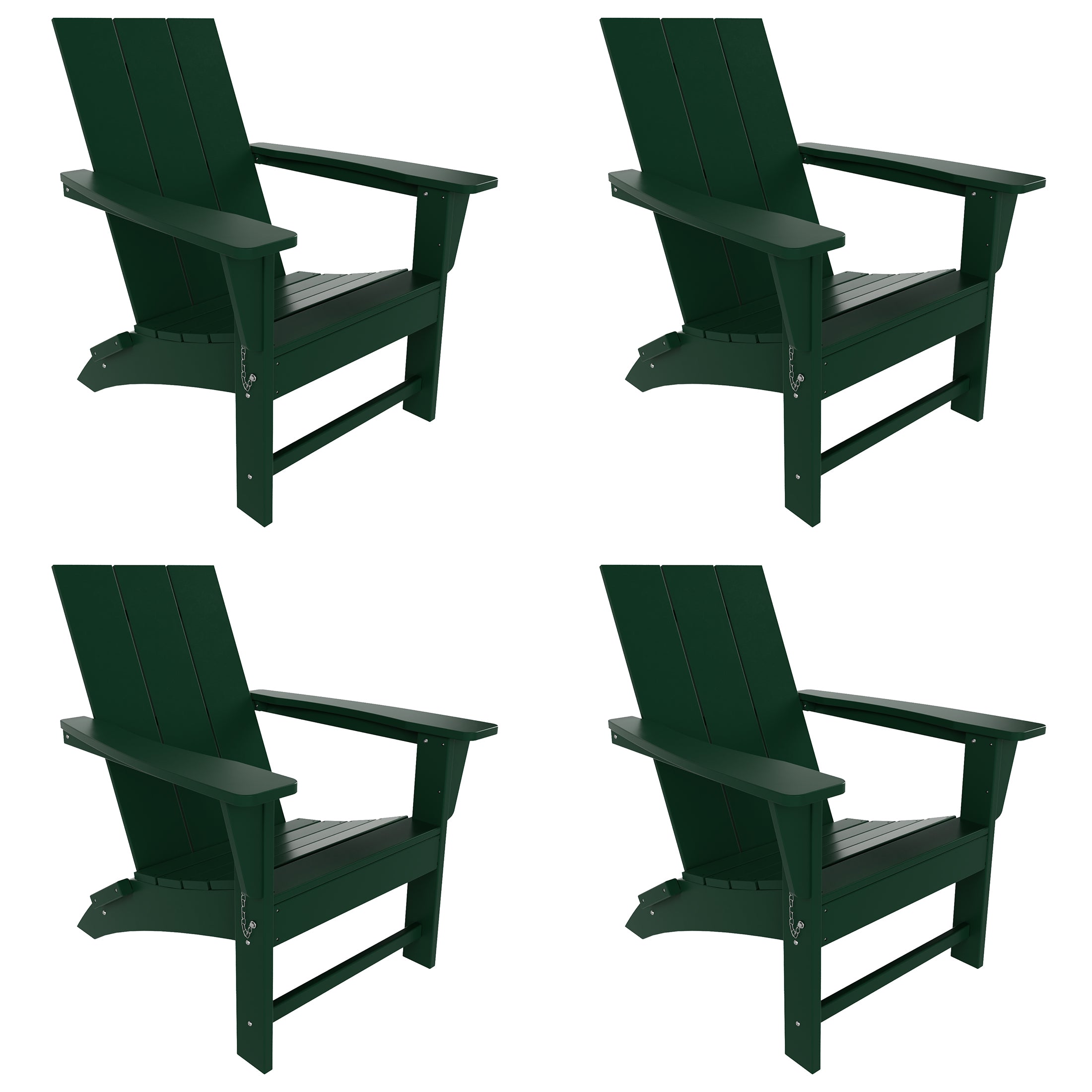 Palms Modern Outdoor Folding Adirondack Chair (Set of 4)