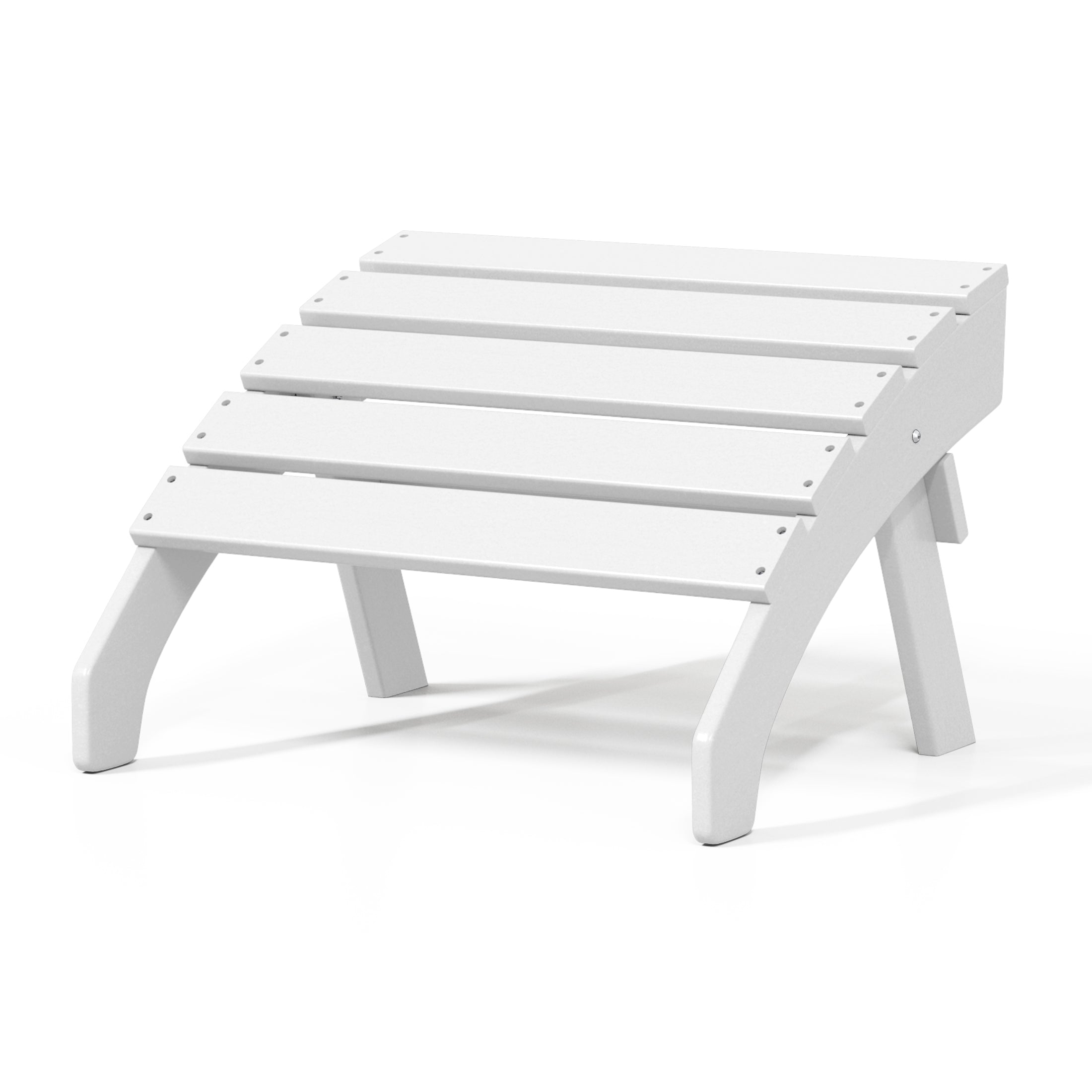 Portside Outdoor Patio HDPE Adirondack Ottoman Footrest