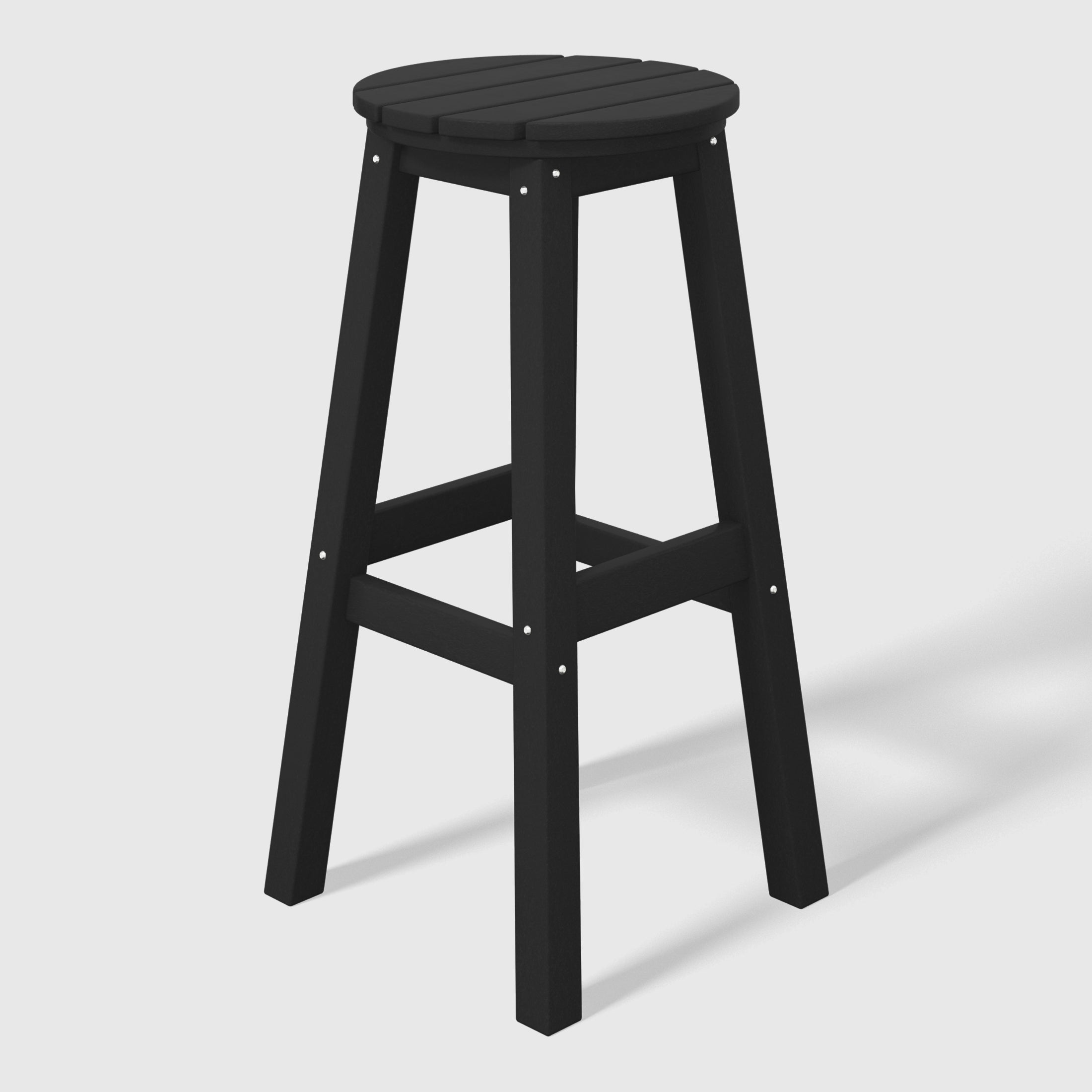 Paradise 29" HDPE Outdoor Patio Round Bar Stool Set of 2