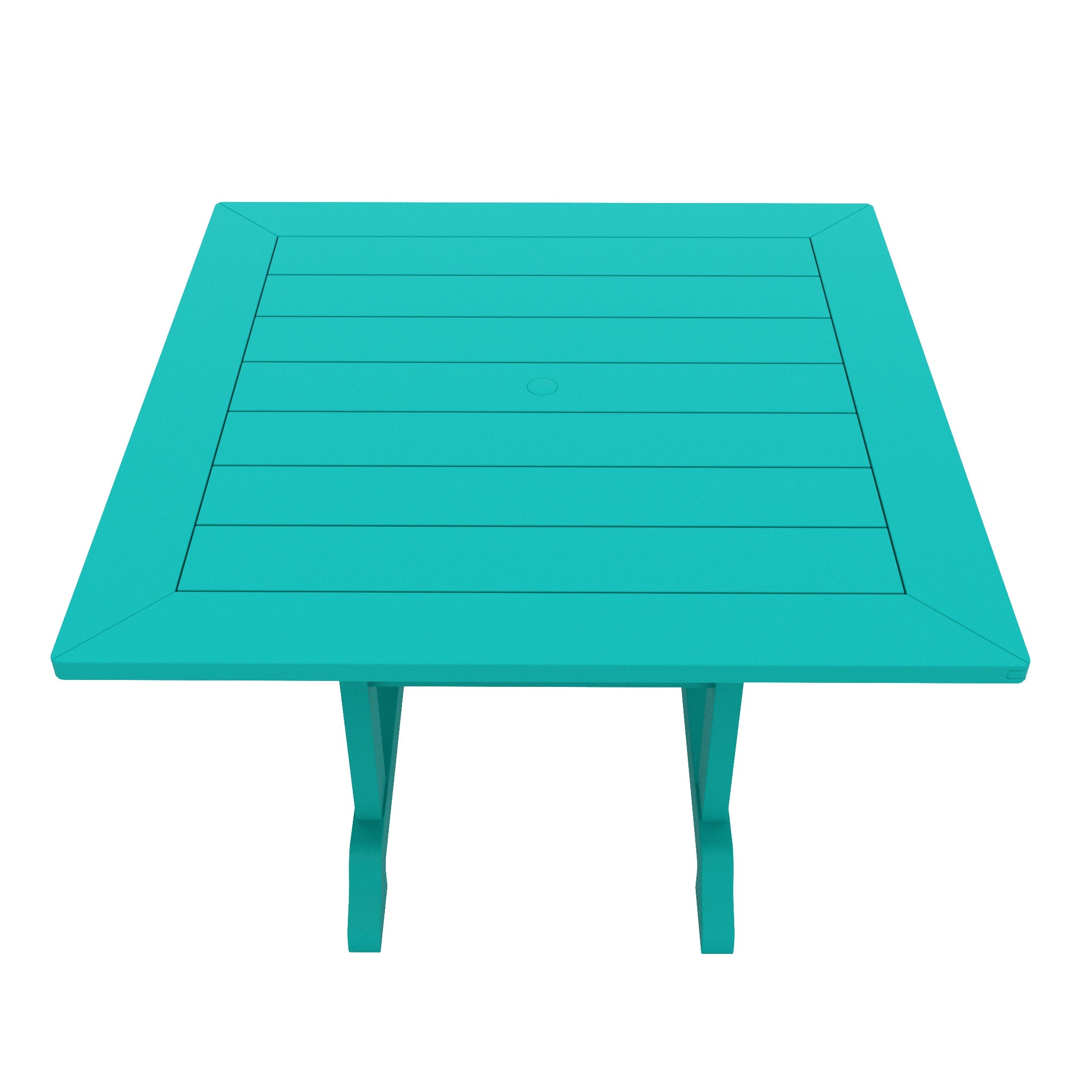 Paradise 5-Piece HDPE Square Patio Dining Table Set with Foldable Chairs