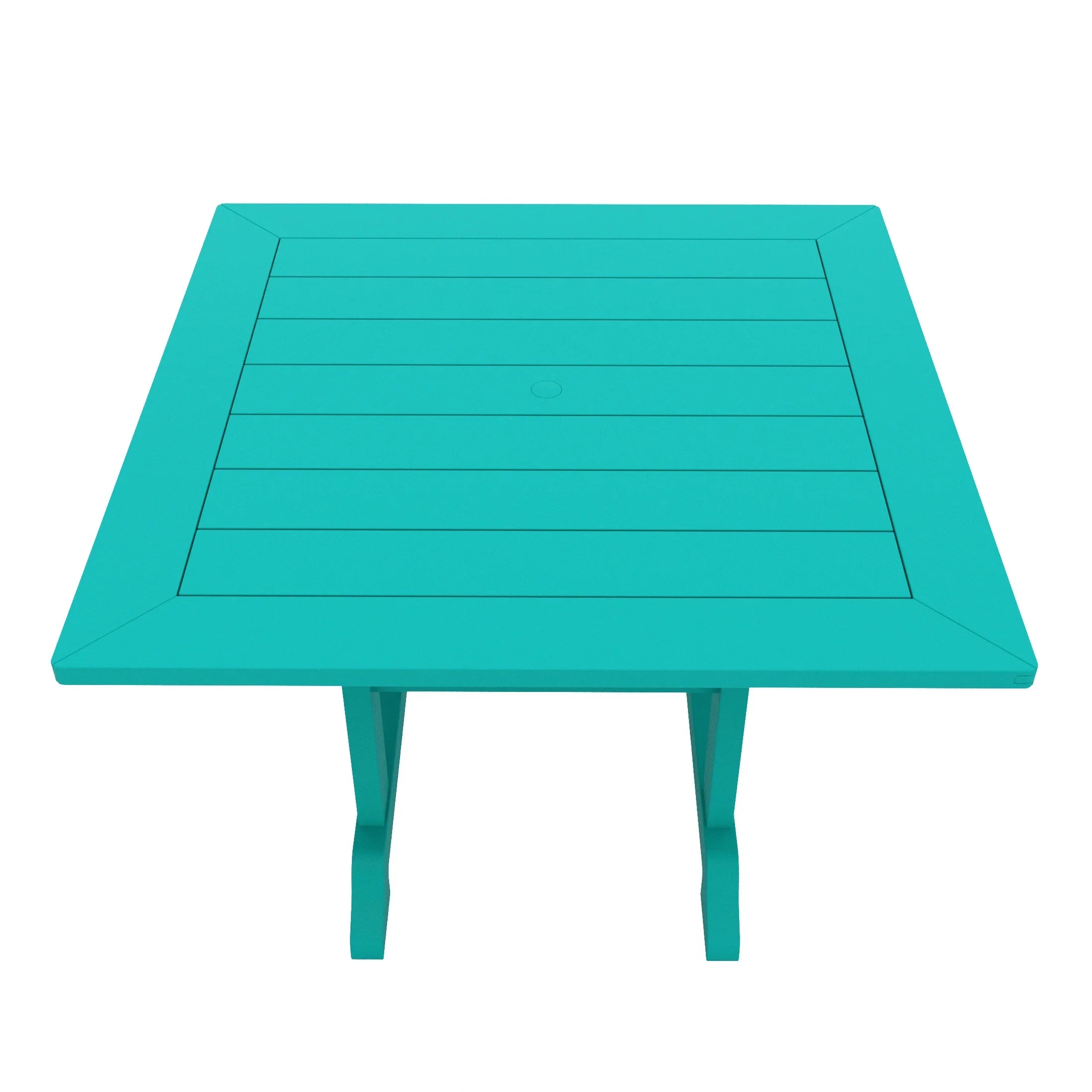 Paradise 5-Piece HDPE Square Patio Dining Table Set with Foldable Chairs
