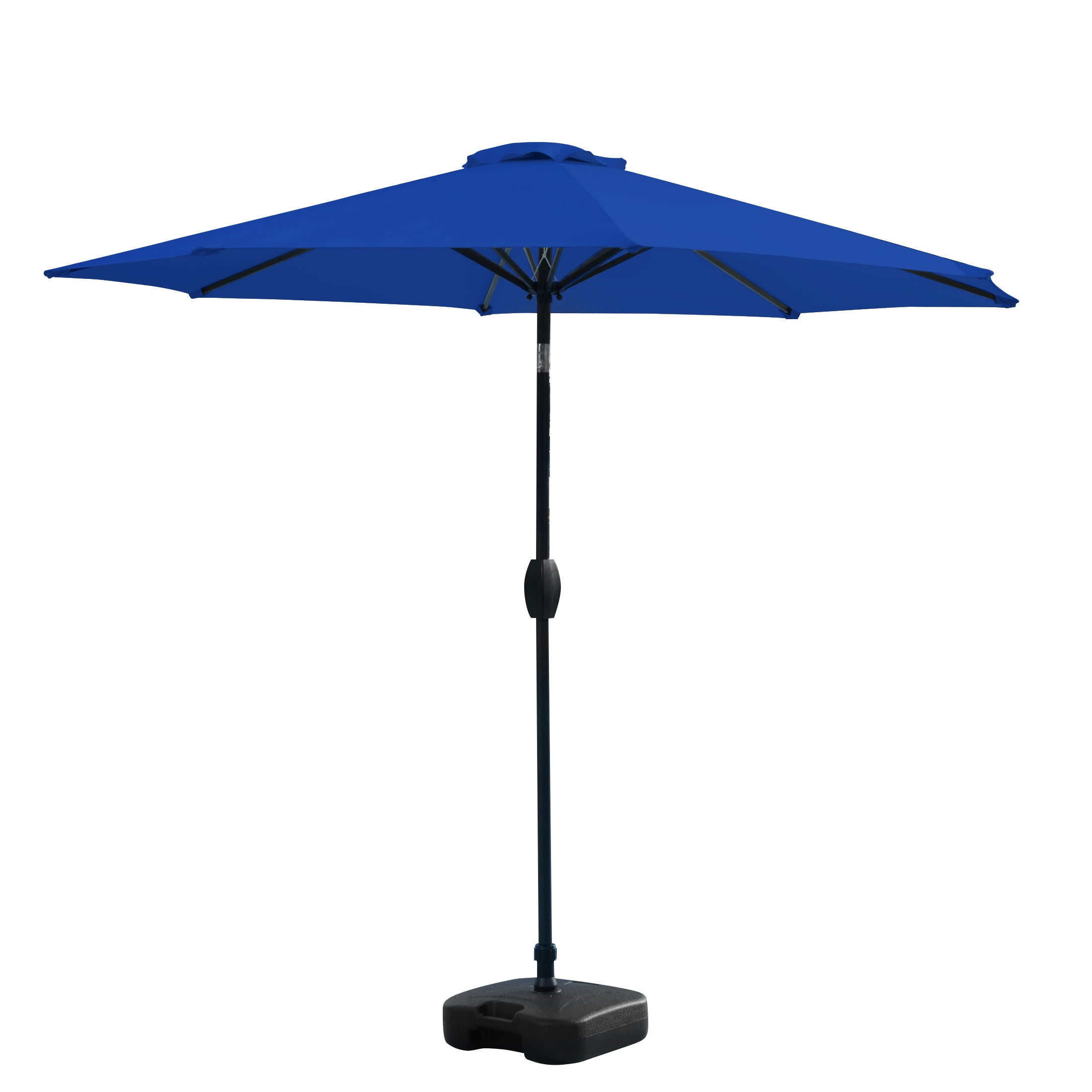 Cabana 9 ft. Patio Table Umbrella with tilt, crank features and free standing square shape weight base kit