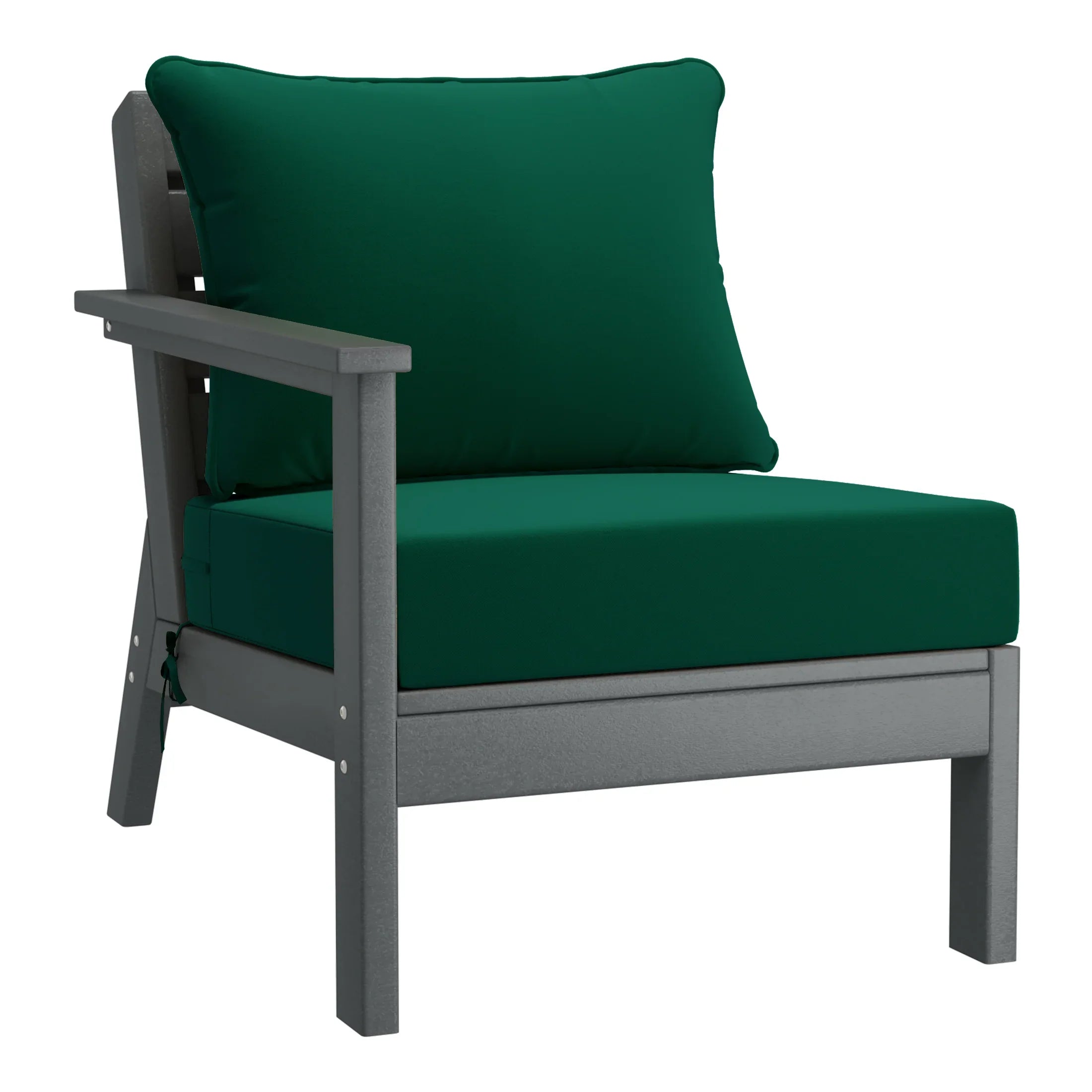Portsmouth Outdoor Patio HDPE Sectional Sofa with Patio Cushions
