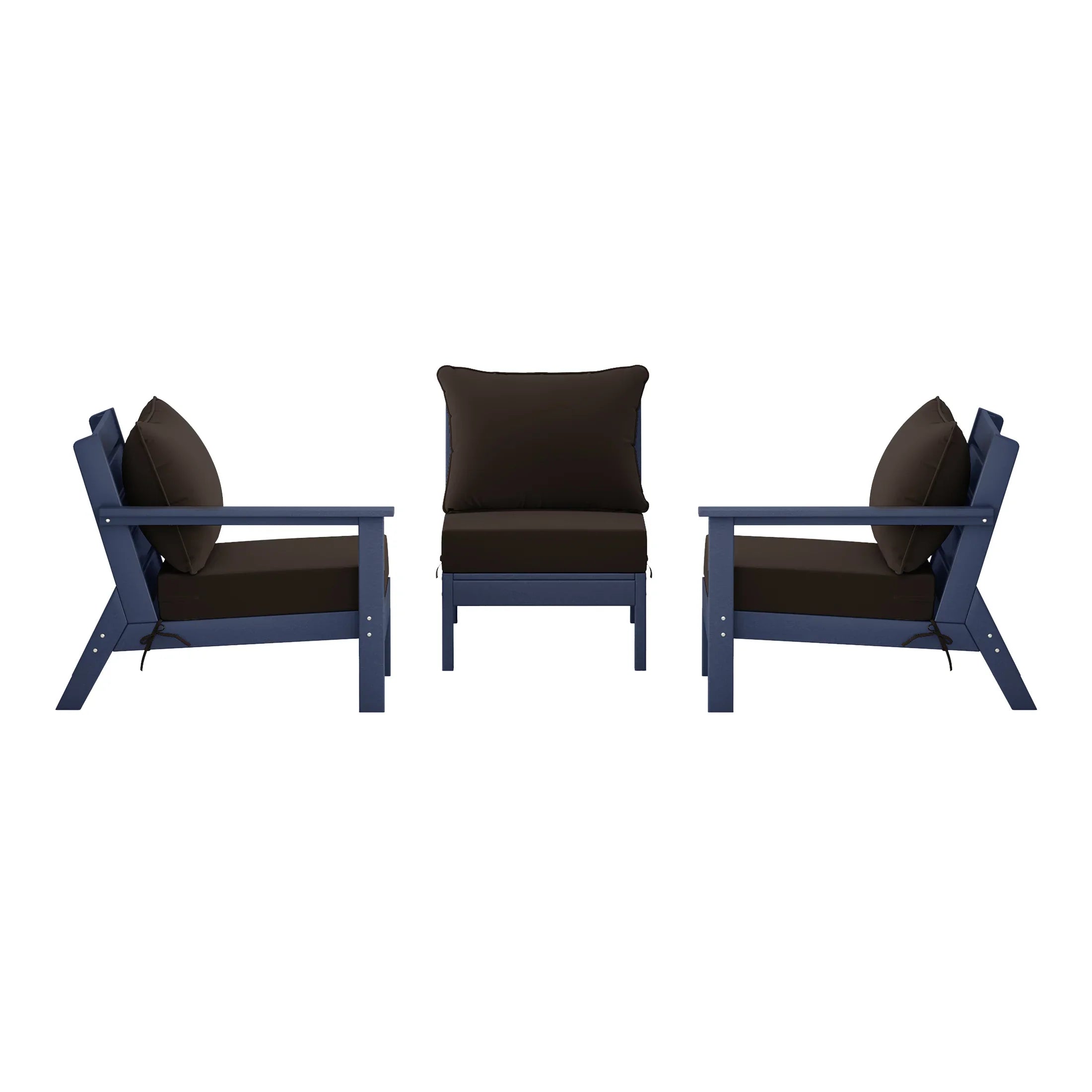 Portsmouth Outdoor Patio HDPE Sectional Sofa with Patio Cushions