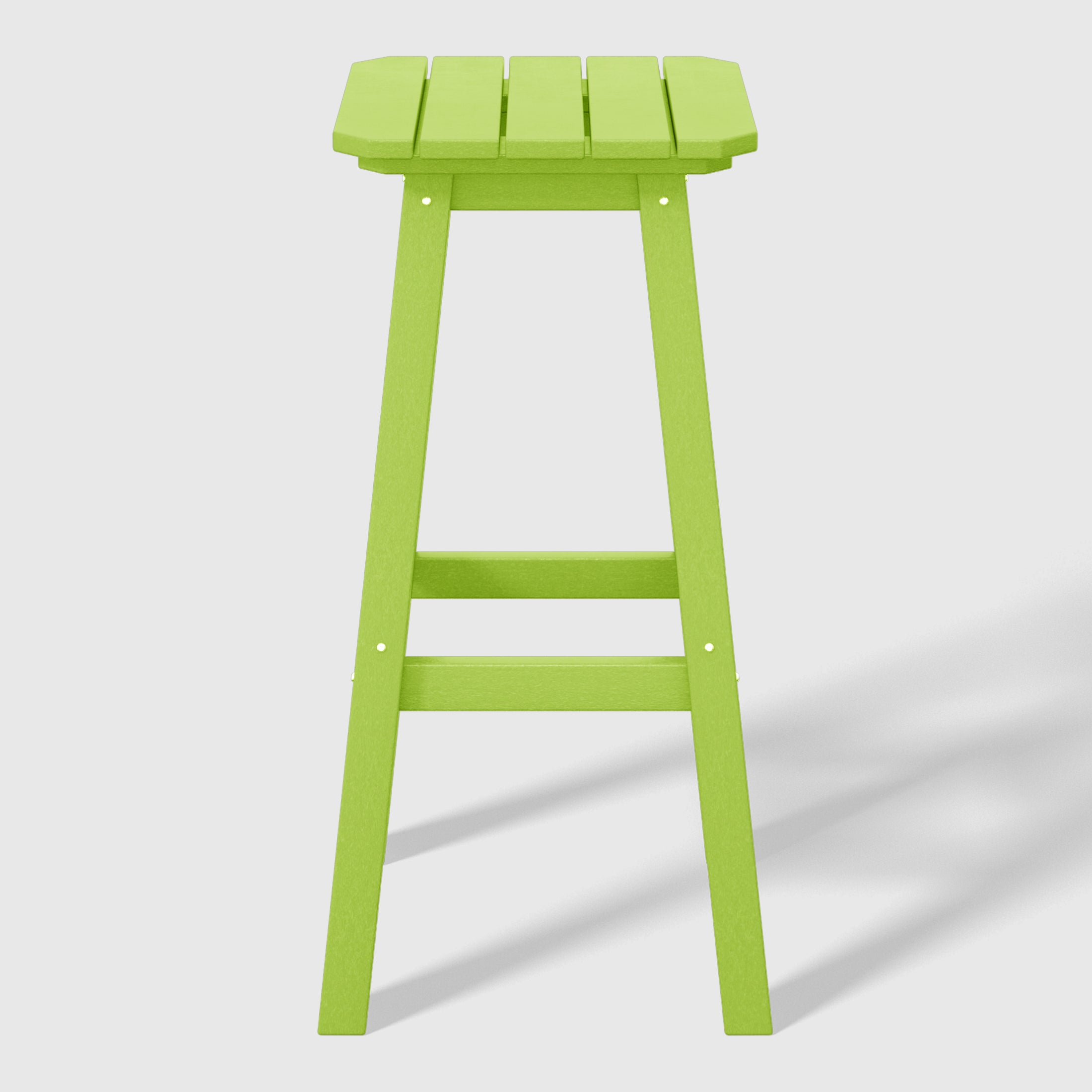 Paradise 29" HDPE Outdoor Patio Square Backless Bar Stool