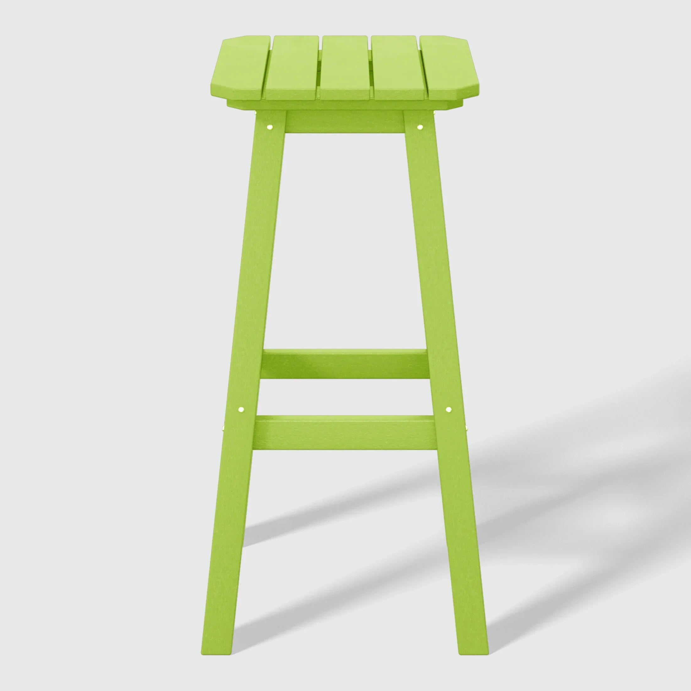 Paradise 29" HDPE Outdoor Patio Square Bar Stools (Set of 2)