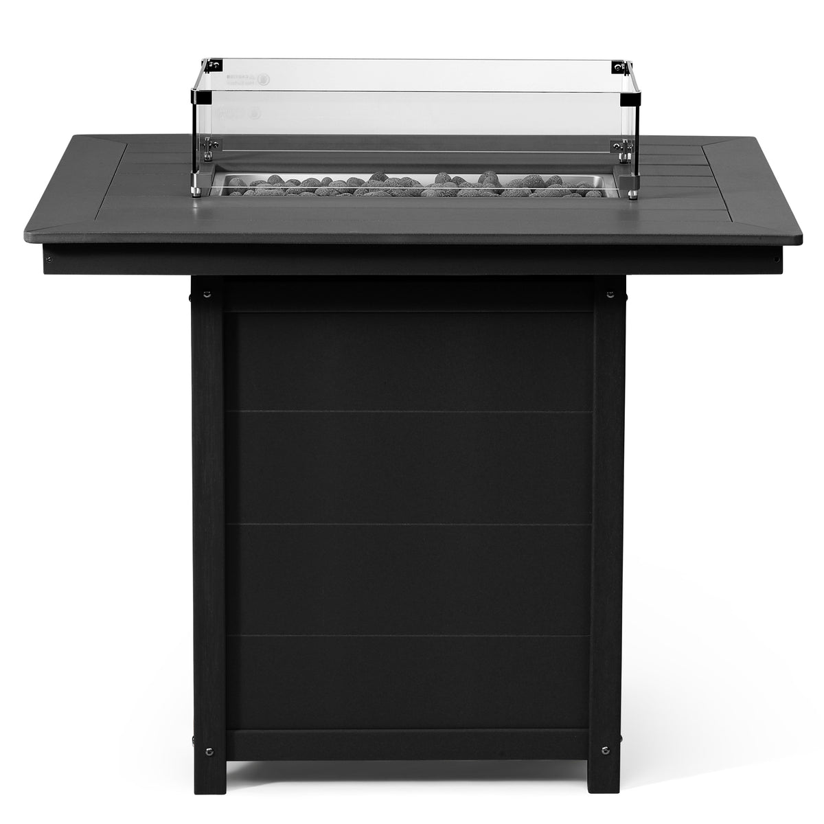 Sol 46" Modern Outdoor Patio Gas Propane Rectangle Fire Pit Table