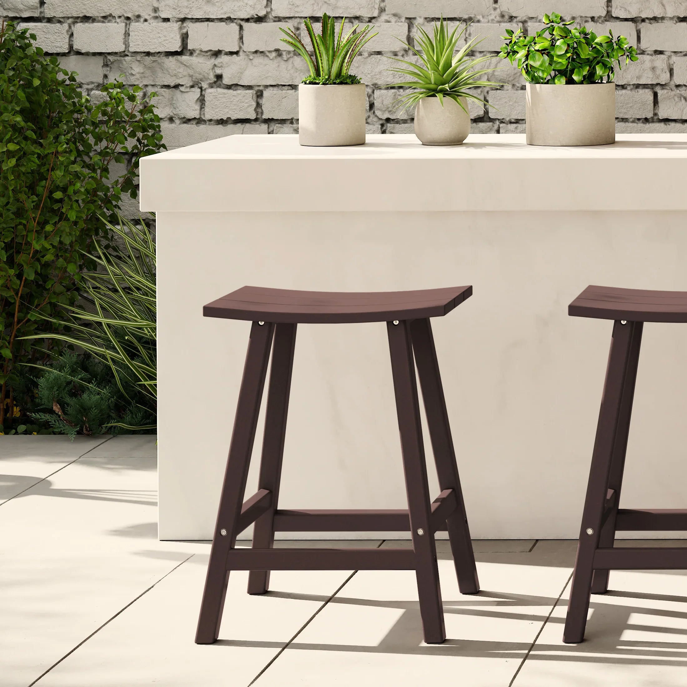 Paradise 24" height Outdoor / Patio Saddle bar stool