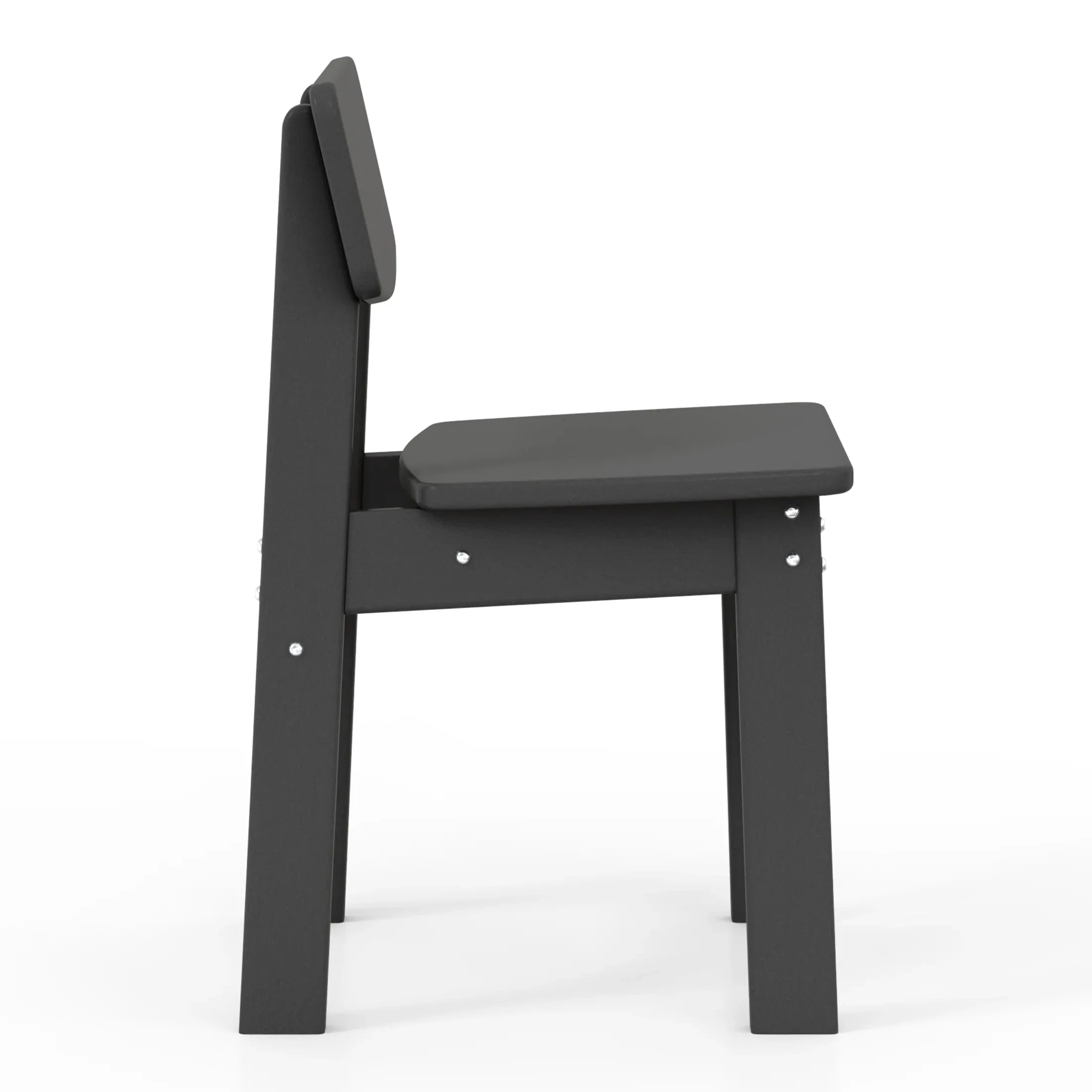 Little Explorers Outdoor HDPE Kids Modern Plastic Toddler Dining Chairs (Set of Two)