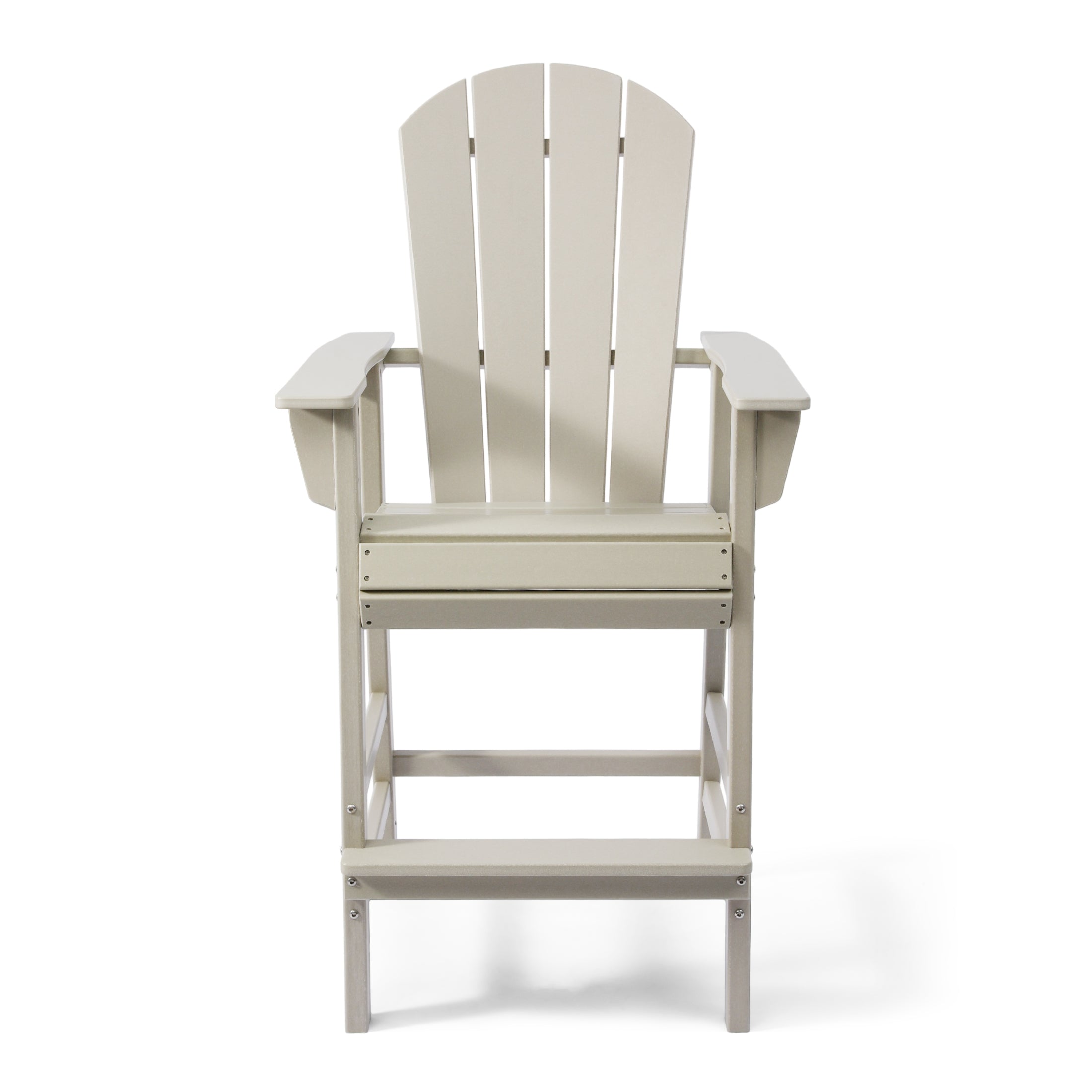 Paradise Outdoor HDPE Tall Adirondack Bar Height Chair With Cup Holder