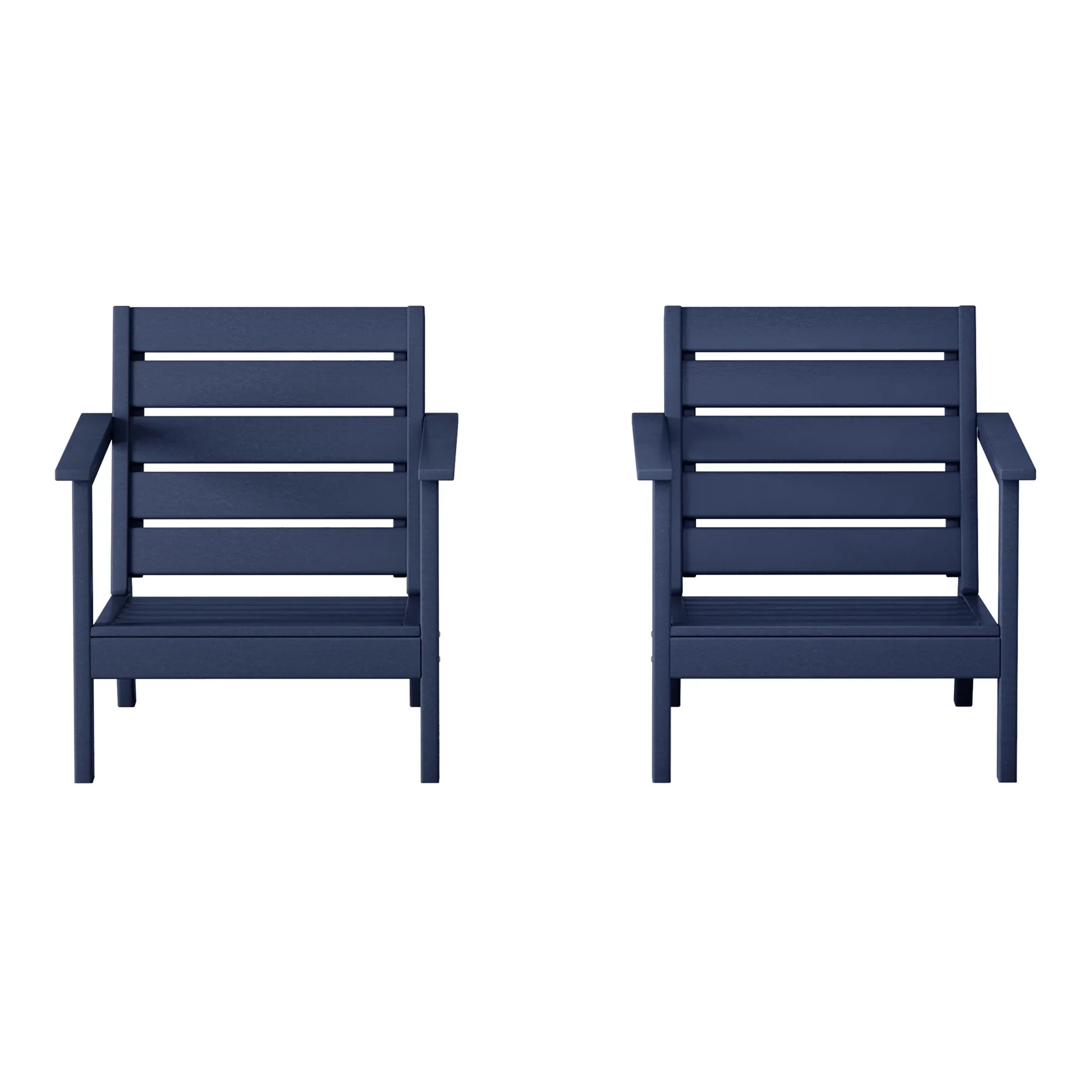 Portsmouth Outdoor Patio HDPE Deep Seating Armchair (Set of 2)
