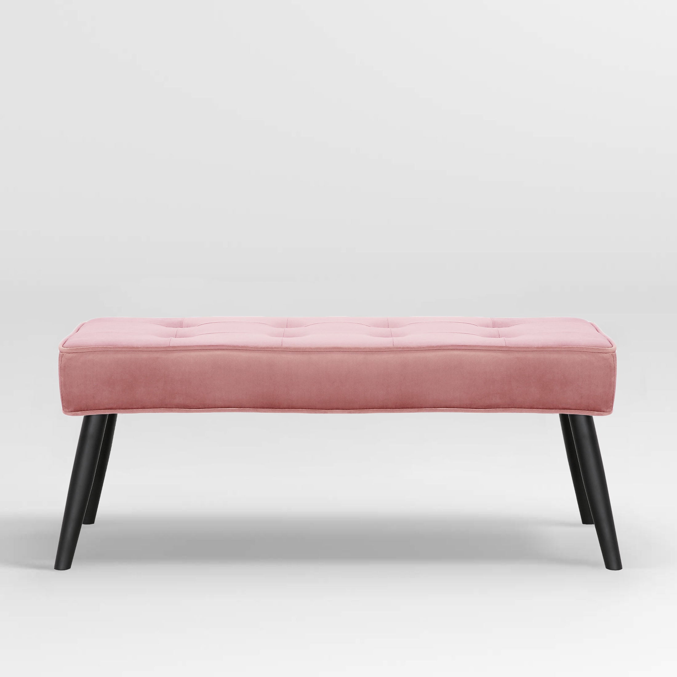 Hank Button Tufted Velvet Upholstered Accent Bench