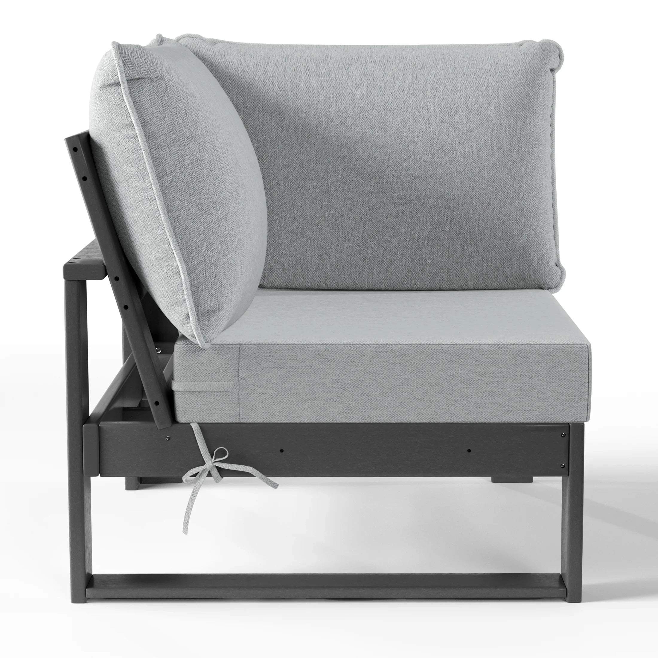 Rockaway Outdoor HDPE Sectional Corner Sofa Seat with Water-Proof Cushions