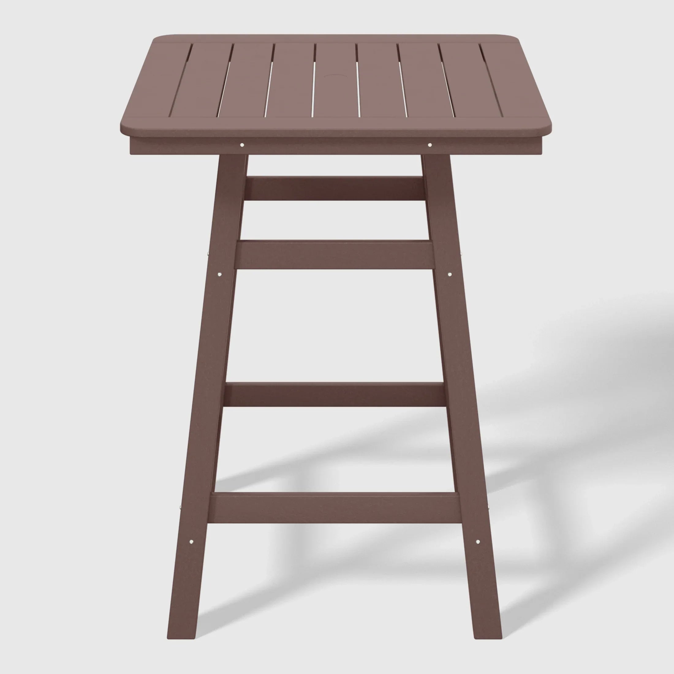 Paradise 30" Square Outdoor Patio Counter High Bistro Bar Table With Umbrella Hole