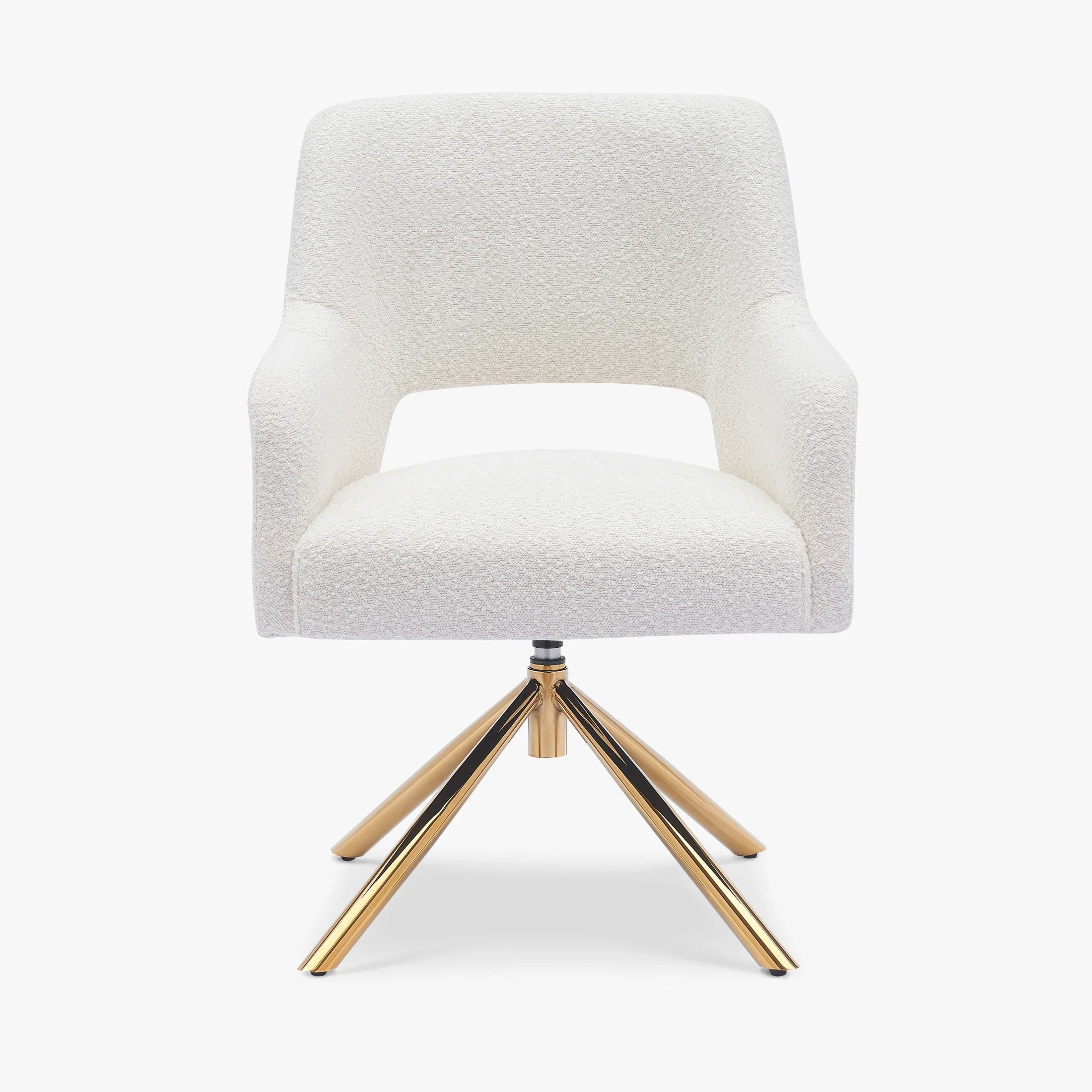 Amélie Mid-Century Modern Wide Boucle Swivel Accent Arm Chair (Set of 2)