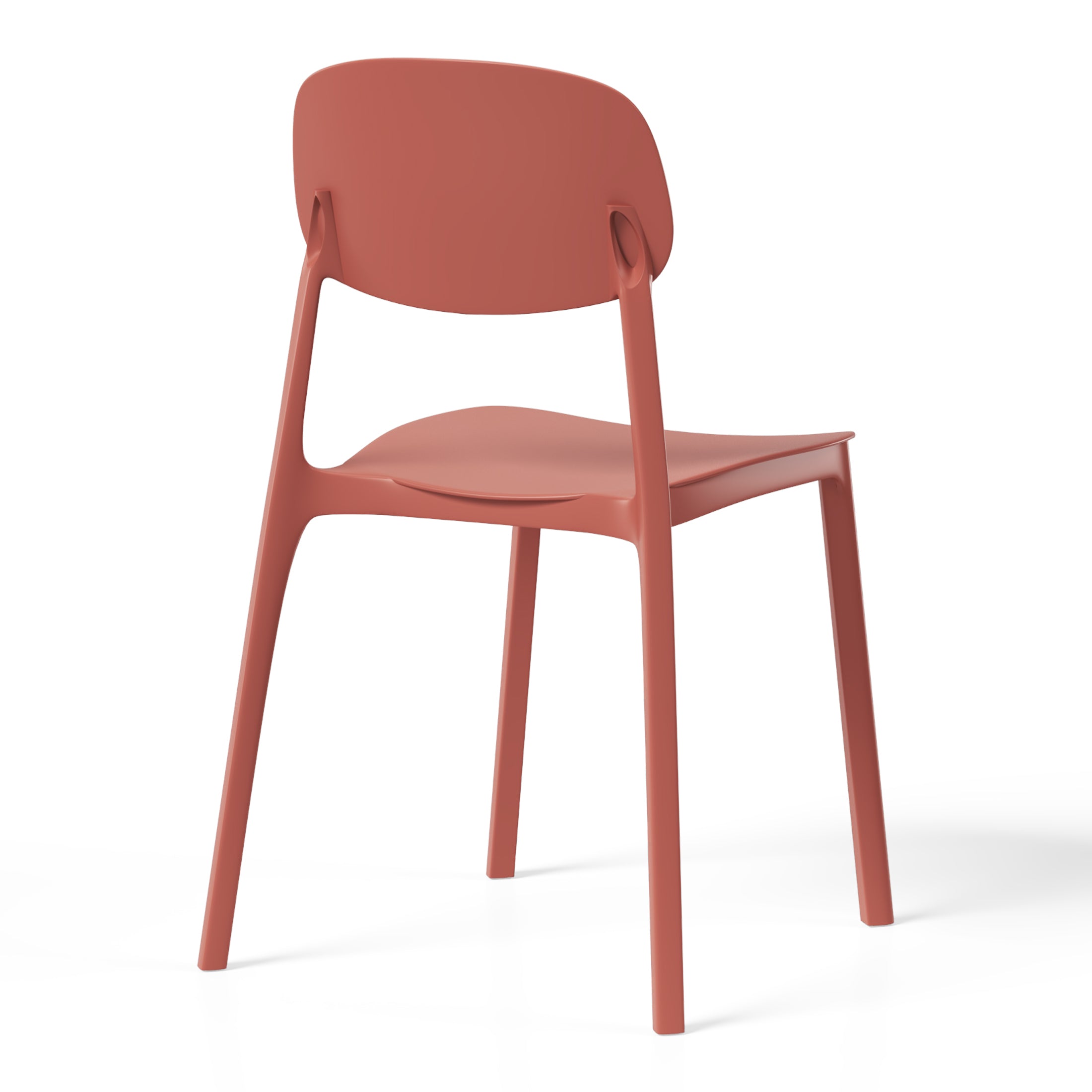 Sunshine Modern Stackable Polypropylene Plastic Patio Dining Chair (Set of 2)