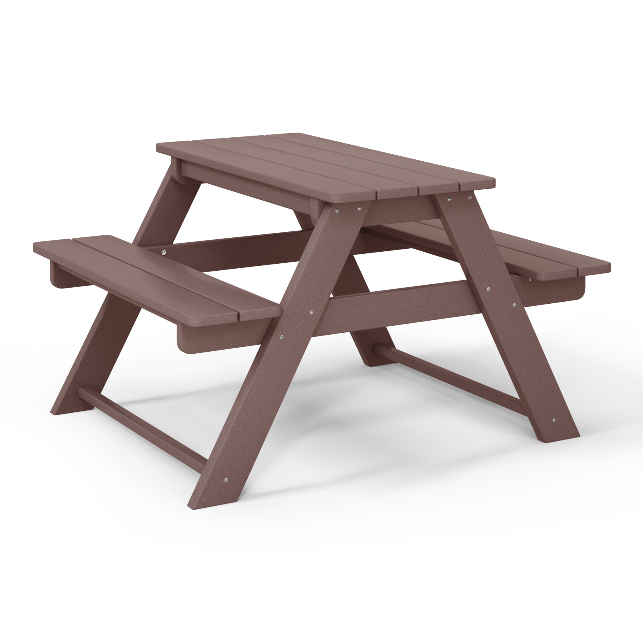 Paradise Outdoor Patio Kids HDPE Plastic Picnic Bench Table