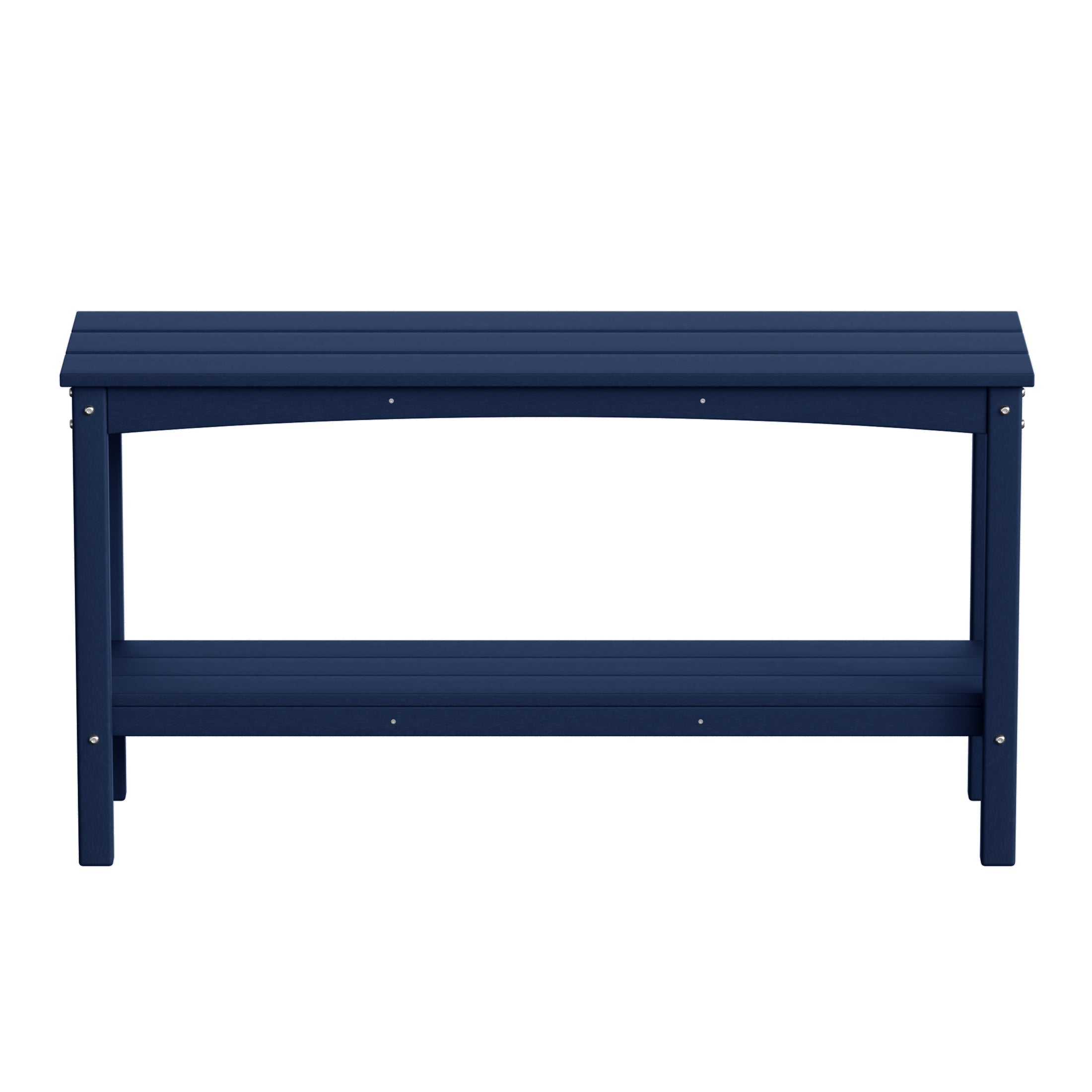 Paradise 55" Outdoor Patio HDPE Adirondack 2-Tier Shelf Console Table